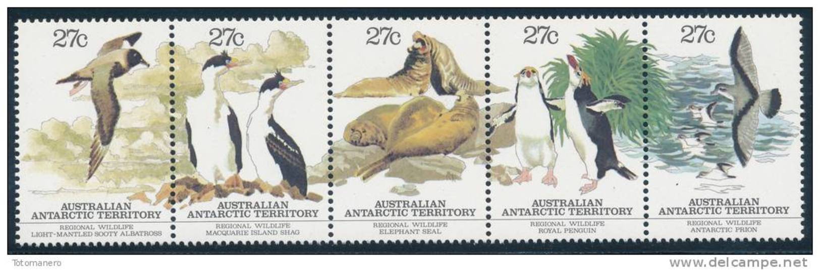 A.A.T. AUSTRALIAN ANTARCTIC TERRITORY 1983 SG 55a Set Of 5 [MNH] - Nuevos