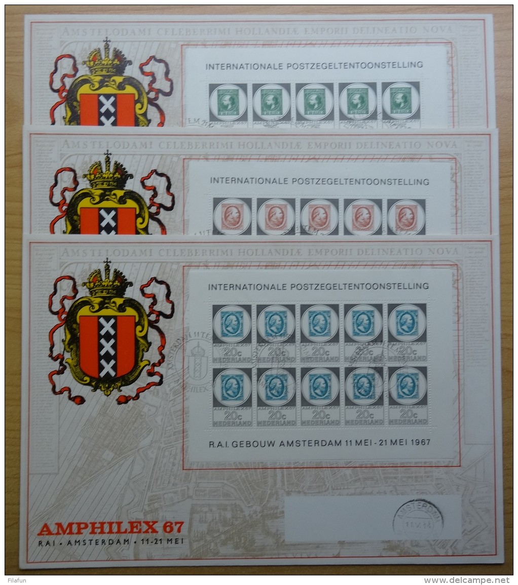 Nederland - 1967 - Amphilex-velletjes Van 10, Elk Op Cover Met Amphilex Stempel - Brieven En Documenten