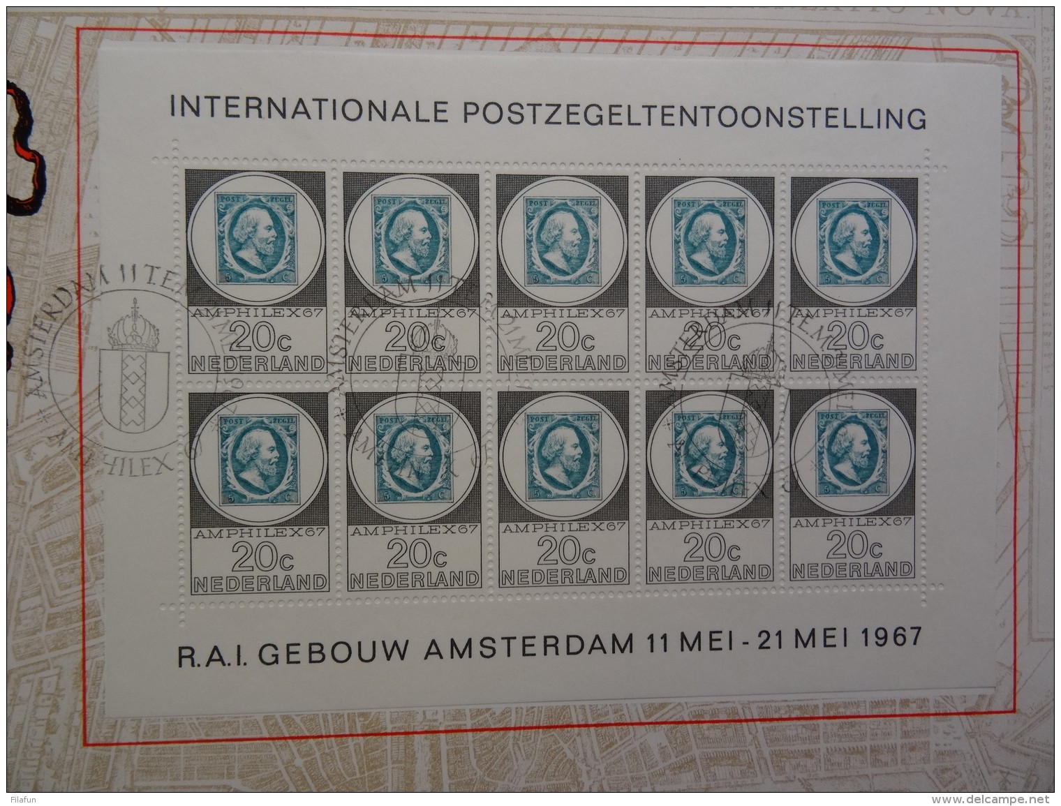 Nederland - 1967 - Amphilex-velletjes Van 10, Elk Op Cover Met Amphilex Stempel - Brieven En Documenten