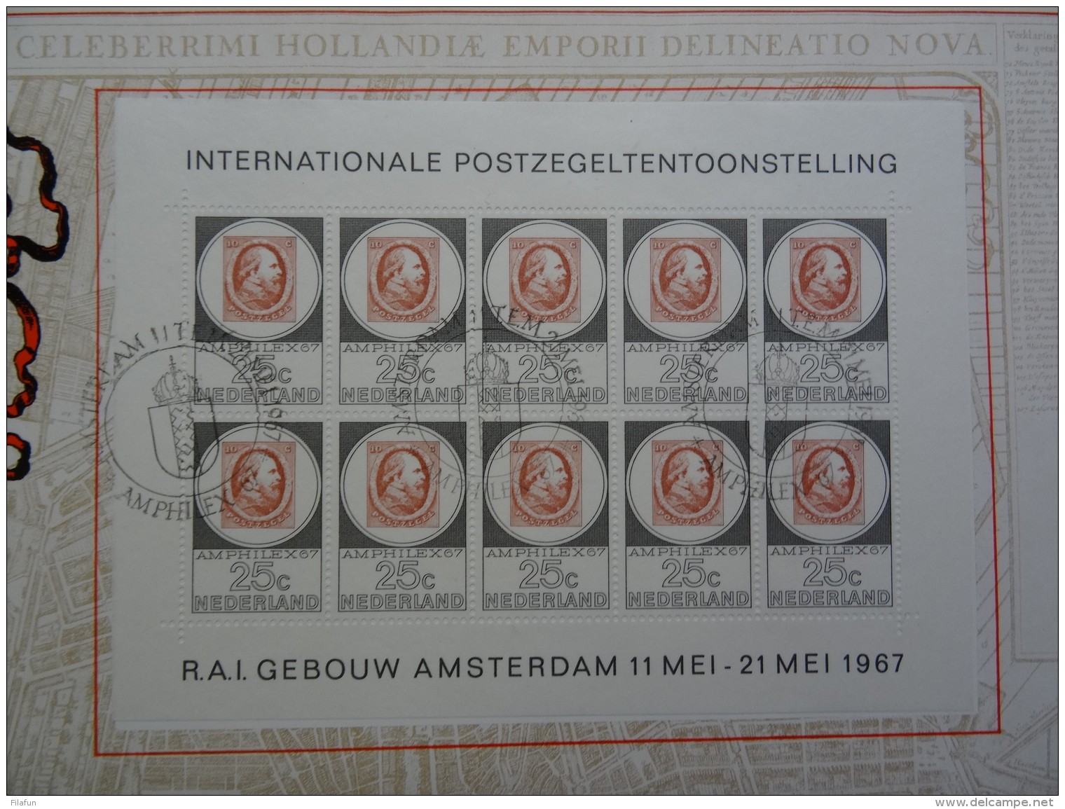 Nederland - 1967 - Amphilex-velletjes Van 10, Elk Op Cover Met Amphilex Stempel - Brieven En Documenten