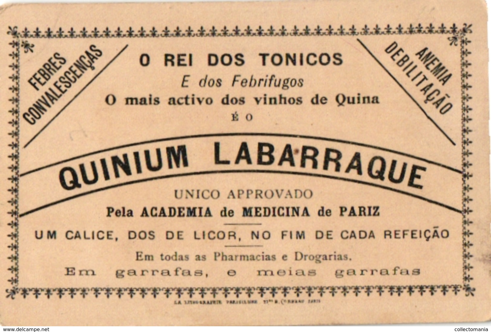 4 Trade Cards Chromo  SPAIN ESPANA PUB  CAMPUZANO MALAGA   Quinium Labarraque   C 1900 CARTERO - Thé & Café