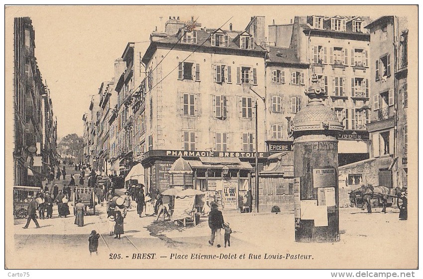 Brest 29 - Pharmacie Kiosque Place Etienne-Dolet Et Rue Louis-Pasteur - Editeur Artaud - Brest