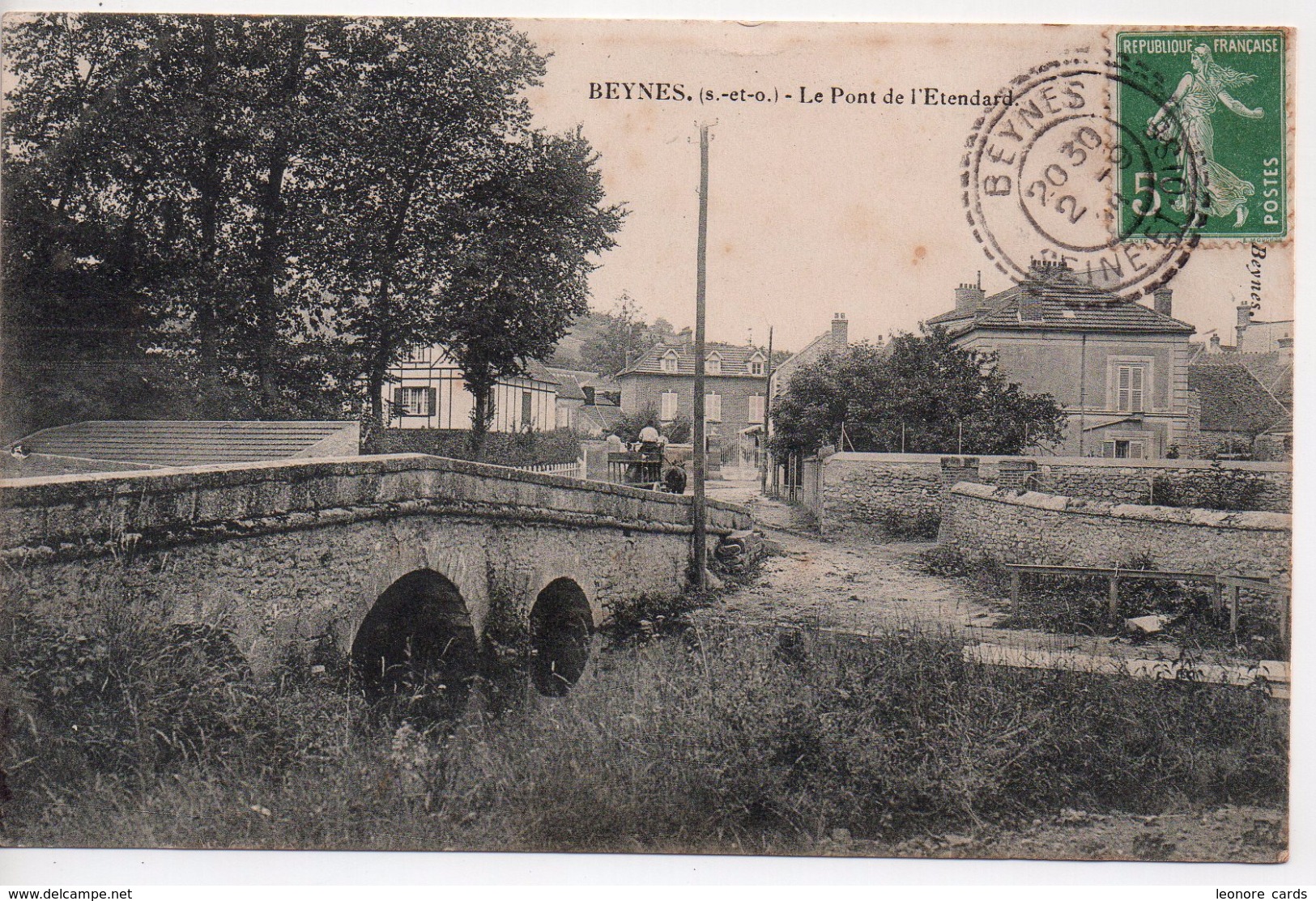 CPA.78.Beynes.1908.Le Pont De L'Etendard.animé Personnages. - Beynes