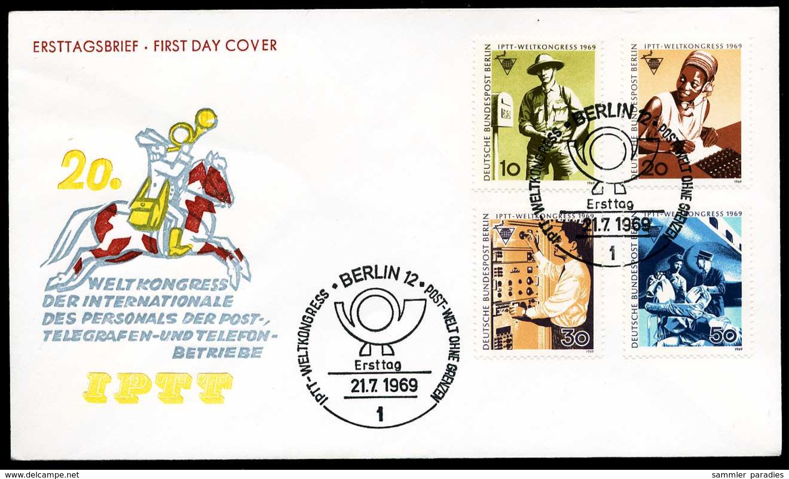 39760) Berlin - Mi 342 / 345 - FDC - IPTT Weltkongreß - Altri & Non Classificati