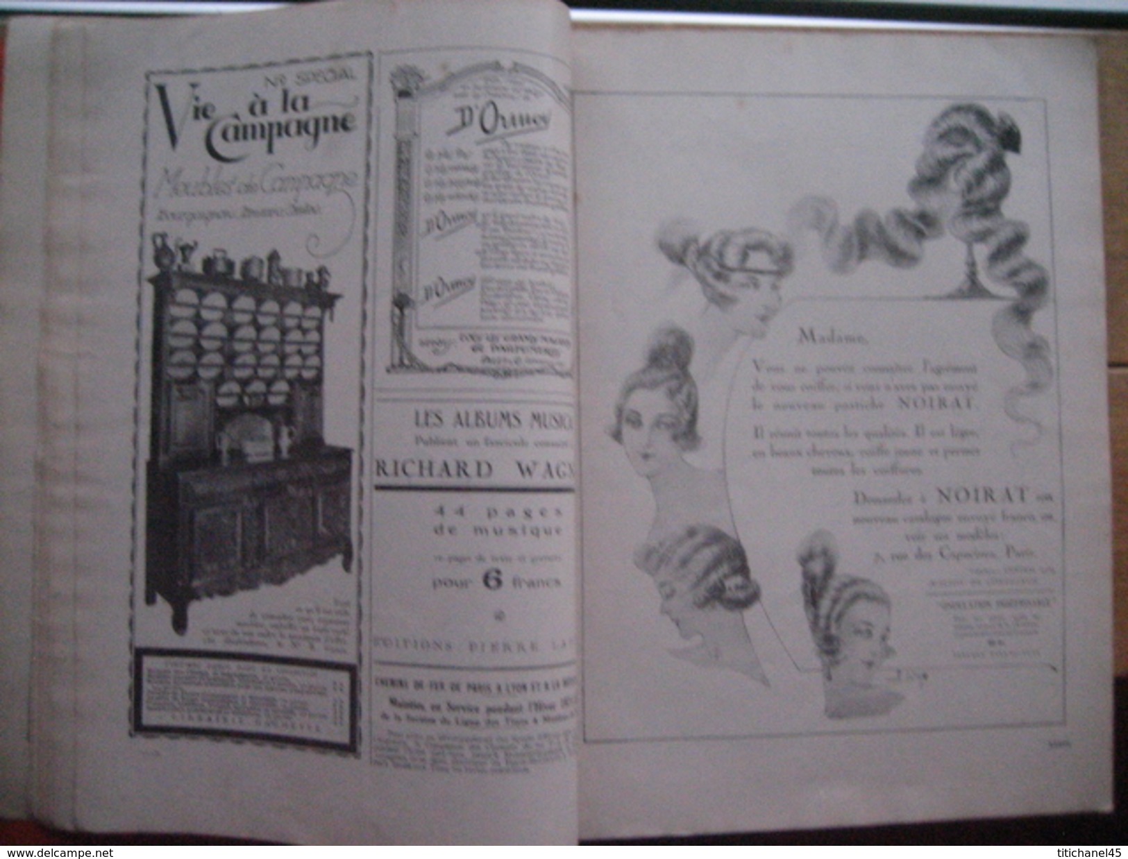 VINTAGE ORIGINAL MAGAZINE FEMINA NOEL 1921 - ART DECO - 116 pages - Illustrateurs L. BENIGNI - G. BARBIER - BENITO