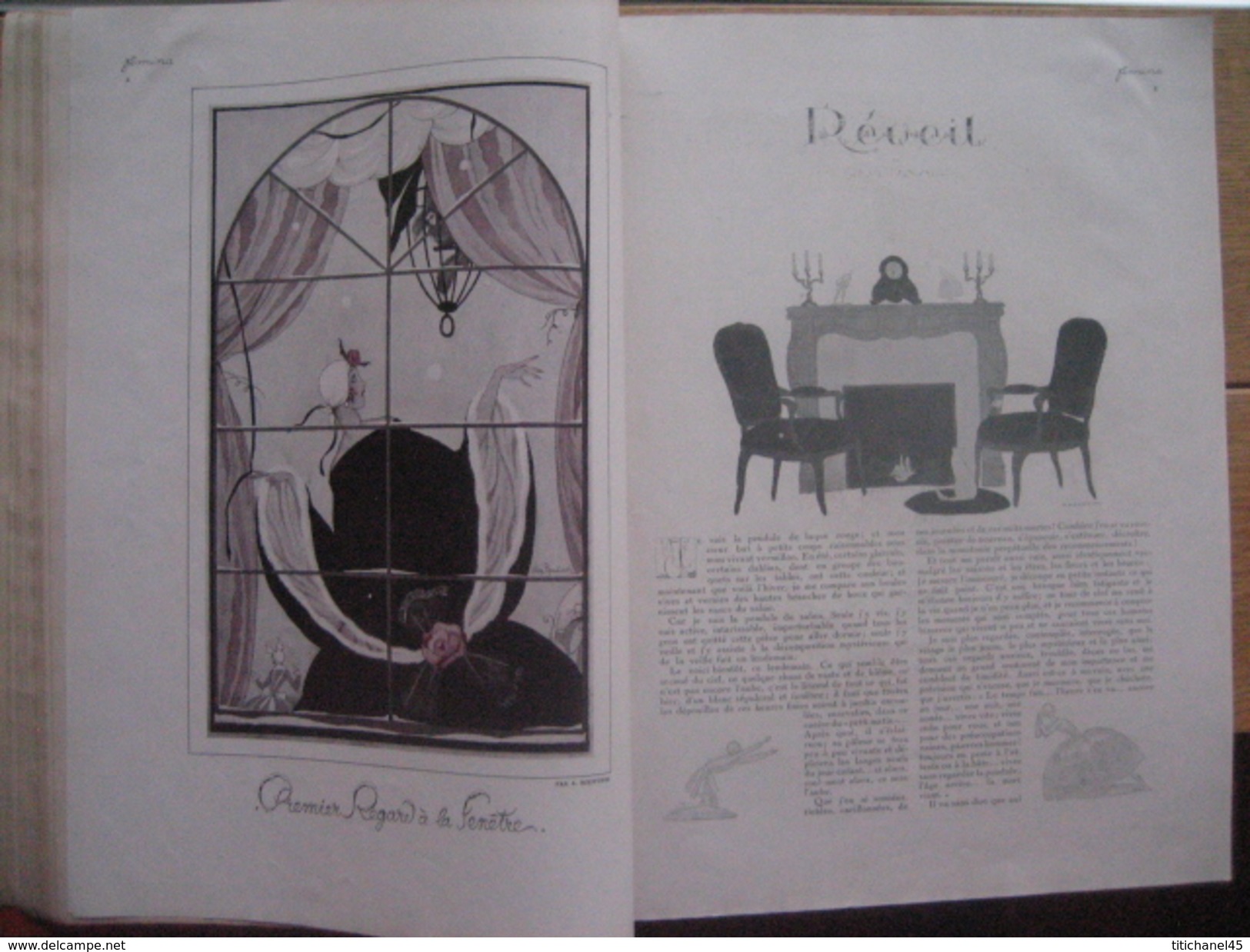 VINTAGE ORIGINAL MAGAZINE FEMINA NOEL 1921 - ART DECO - 116 pages - Illustrateurs L. BENIGNI - G. BARBIER - BENITO