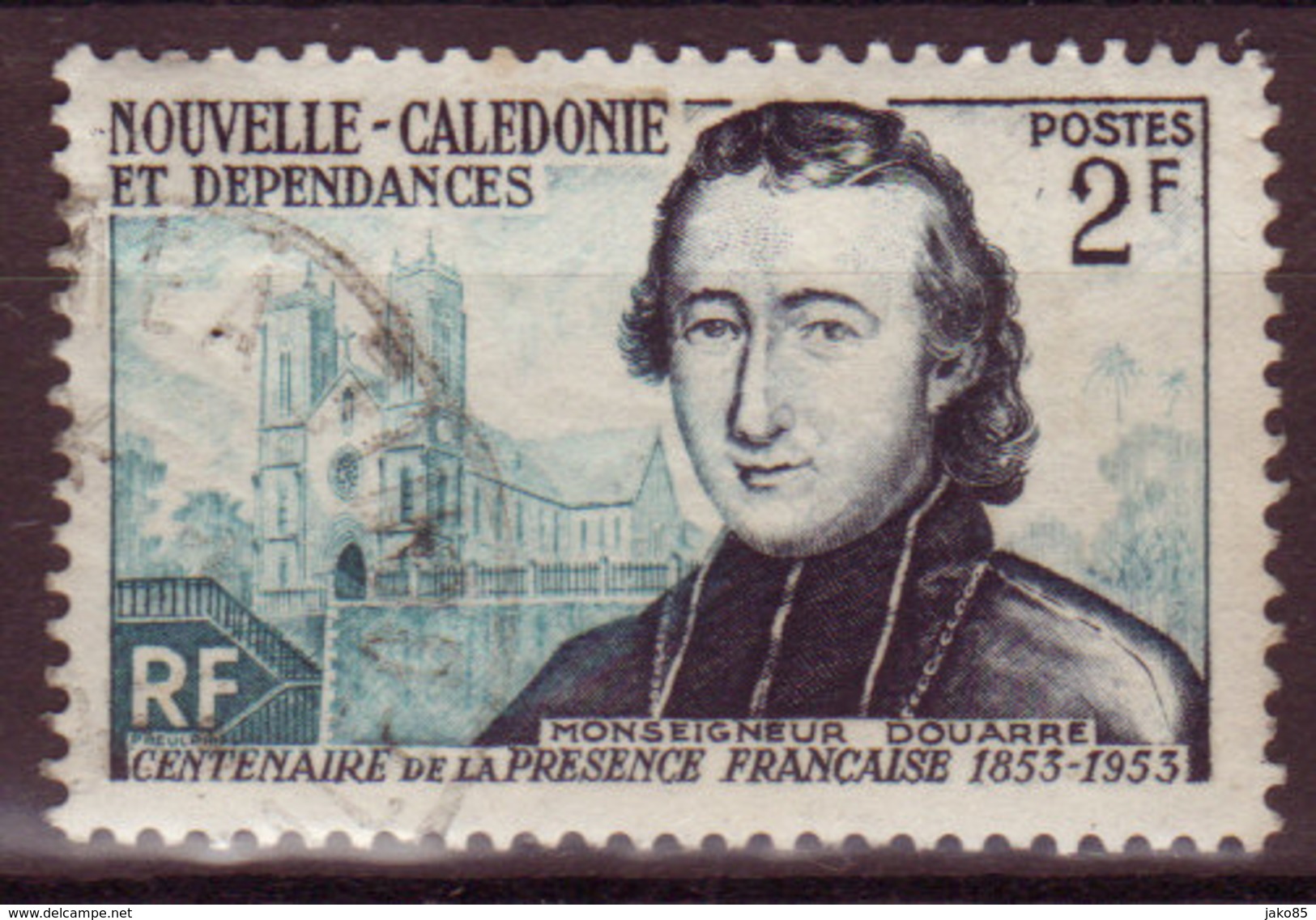 - Nelle CALEDONIE - 1953 - YT N° 281 - Oblitéré - Monseigneur Douarrer - Usados