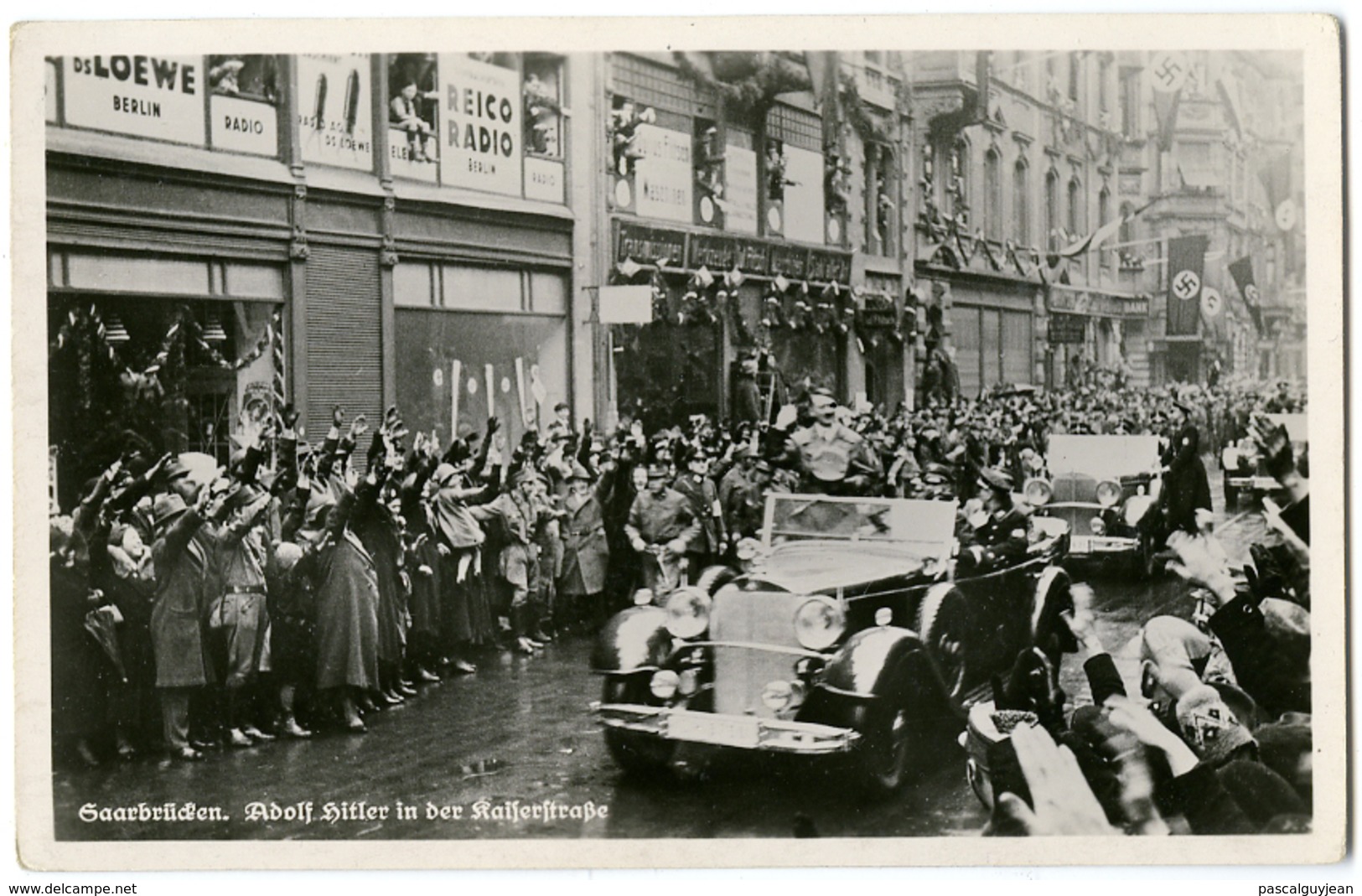 CARTE PHOTO SAARBRÜCKEN - ADOLF HITLER IN DER KAIRSERSTRASSE - 1 MARZ 1935 - Saarbruecken