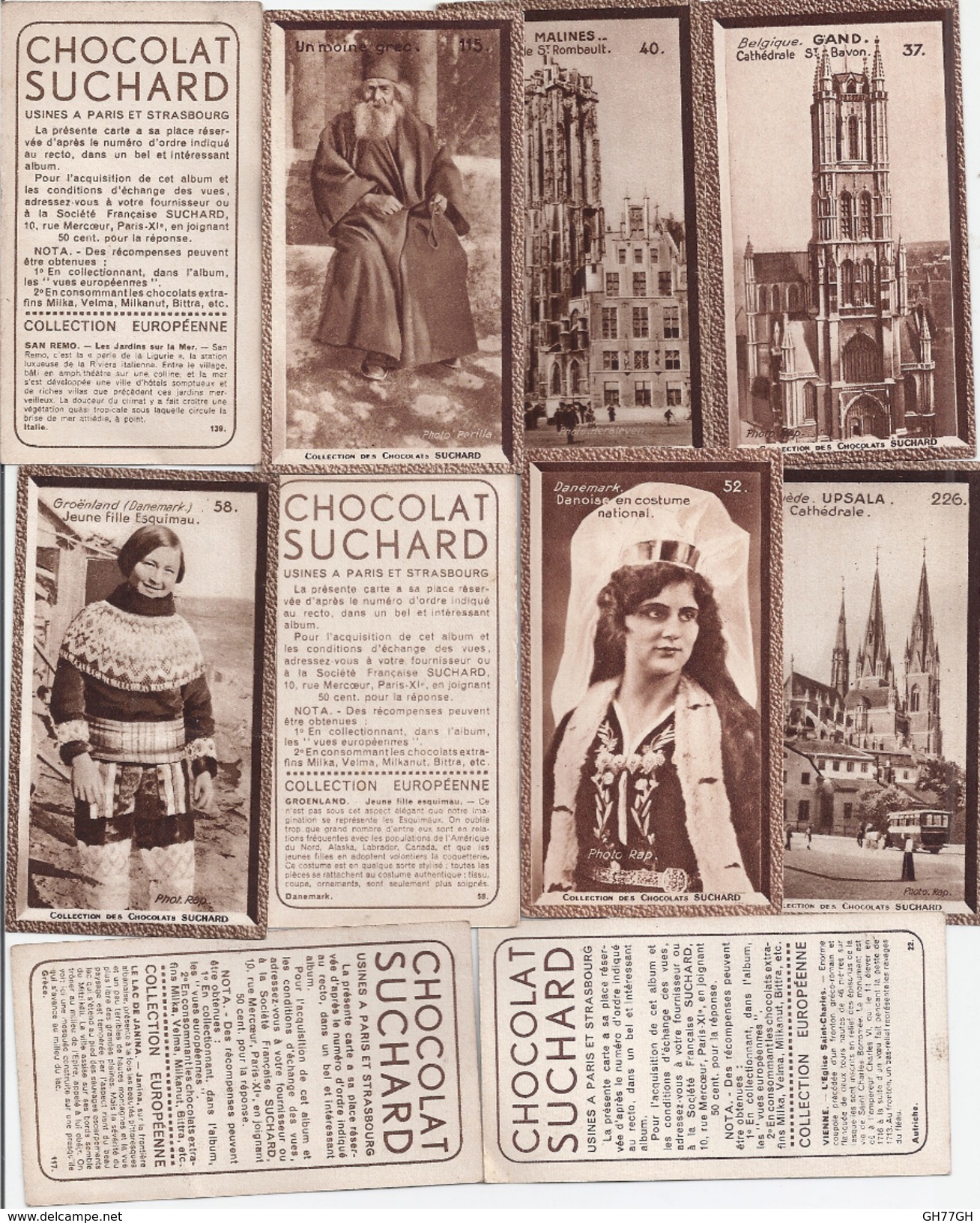 20 Images "Collection Des Chocolats Suchard" - Suchard