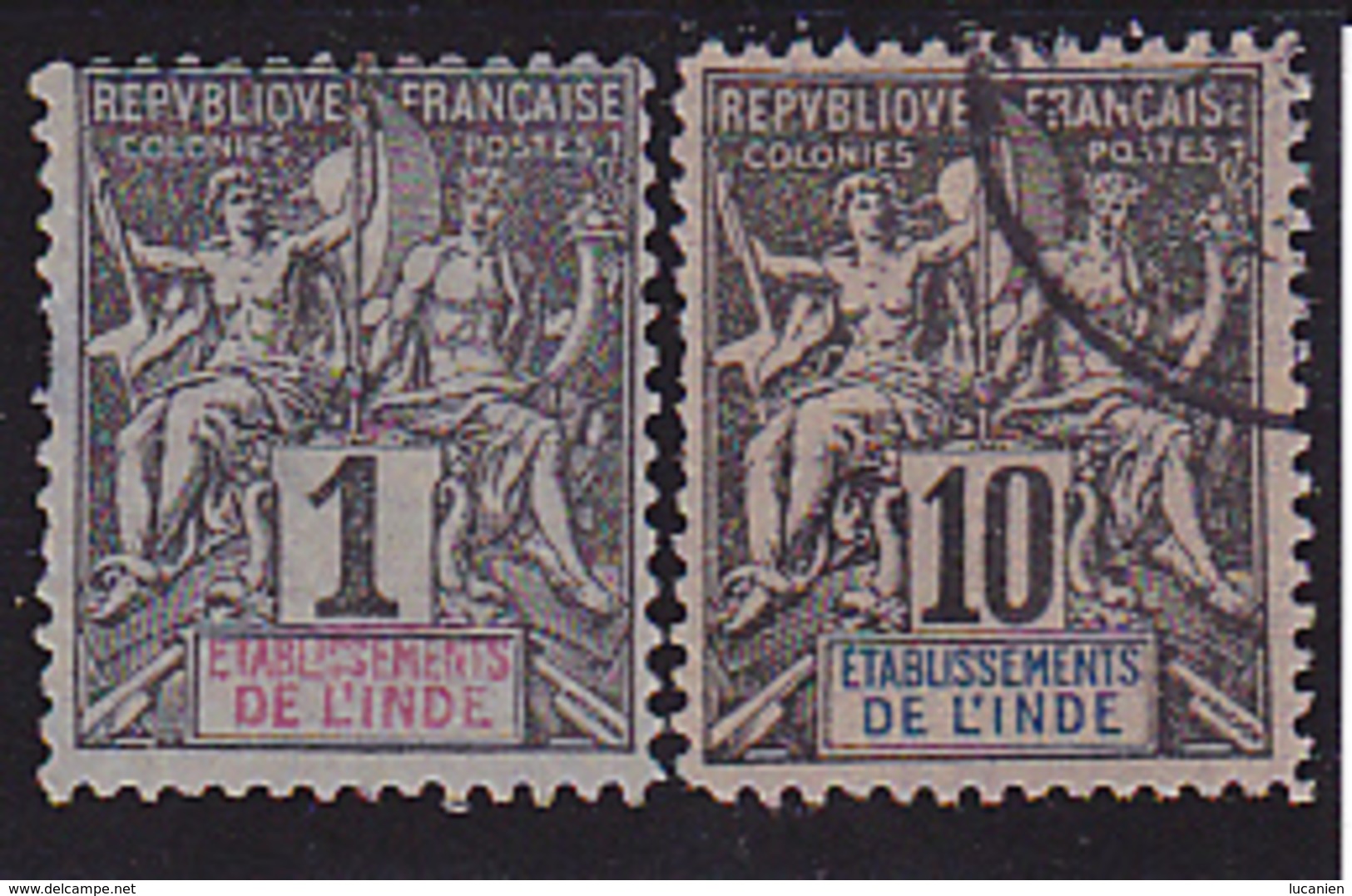 Inde N° 1 Neuf & 10 Oblit. - Voir Verso - - Unused Stamps