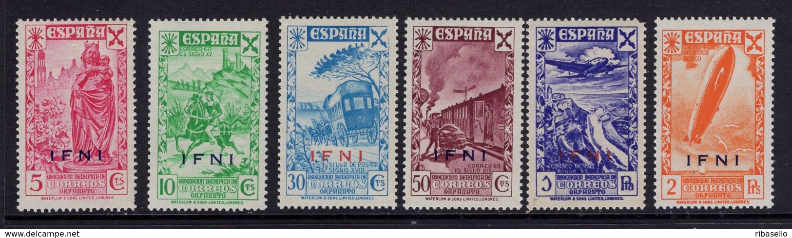 España 1943. Ifni. Beneficencia. Historia Del Correo. Ed 7 / 12. MNH. **.. - Ifni