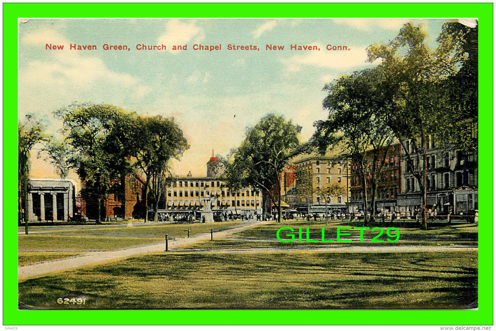 NEW HAVEN, CT - NEW HAVEN GREEN, CHURCH &amp; CHAPEL STREETS - ANIMATED - - New Haven