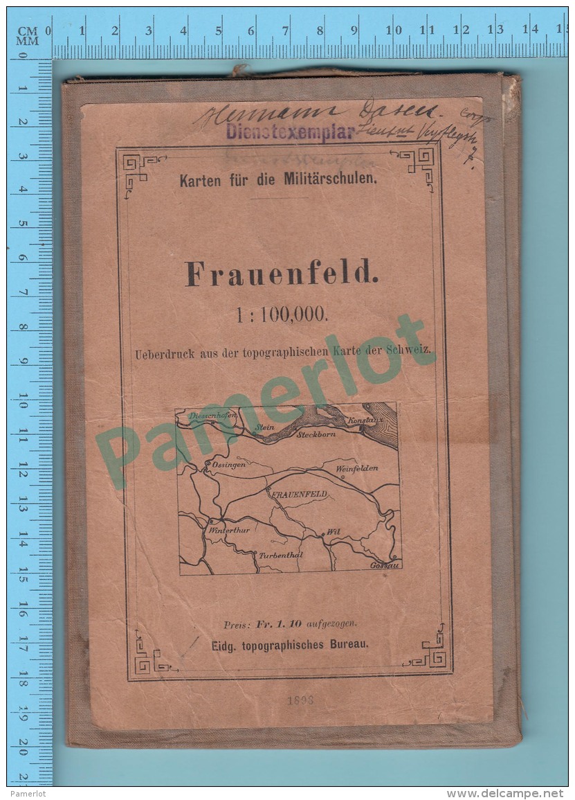 1898, Armee Suisse - Kerten Fur Die Militarschulen Frauenfeld Militaire Militarschulen -  8 Scans - Other & Unclassified