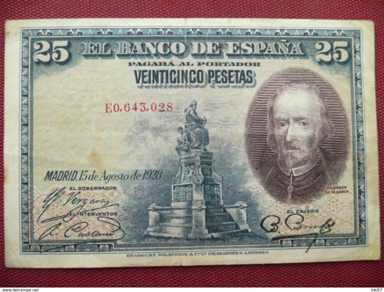 ESPAGNE Billet De 25 Pésétas 1928 - 1-2-5-25 Pesetas