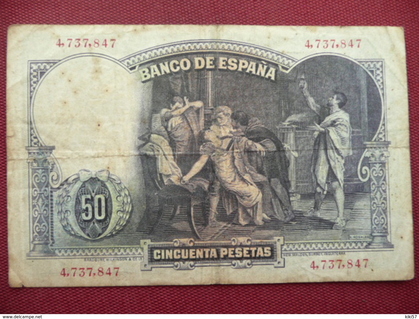 ESPAGNE Billet De 50 Pésétas 1931 - 50 Pesetas