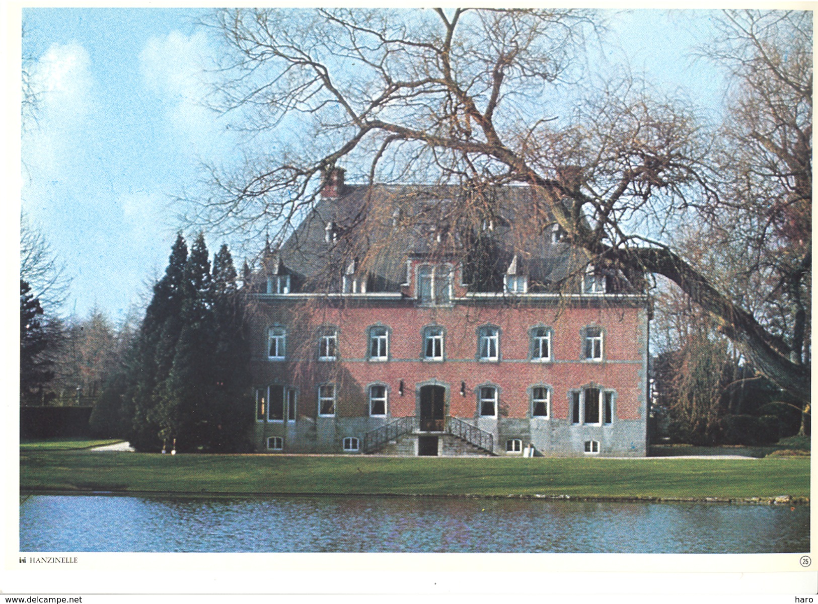 Photo ( Format A4) Du Château De HANZINELLE ( Florennes)- Fiche Didactique Au Verso - Edition ELF Carburant - Sammlungen