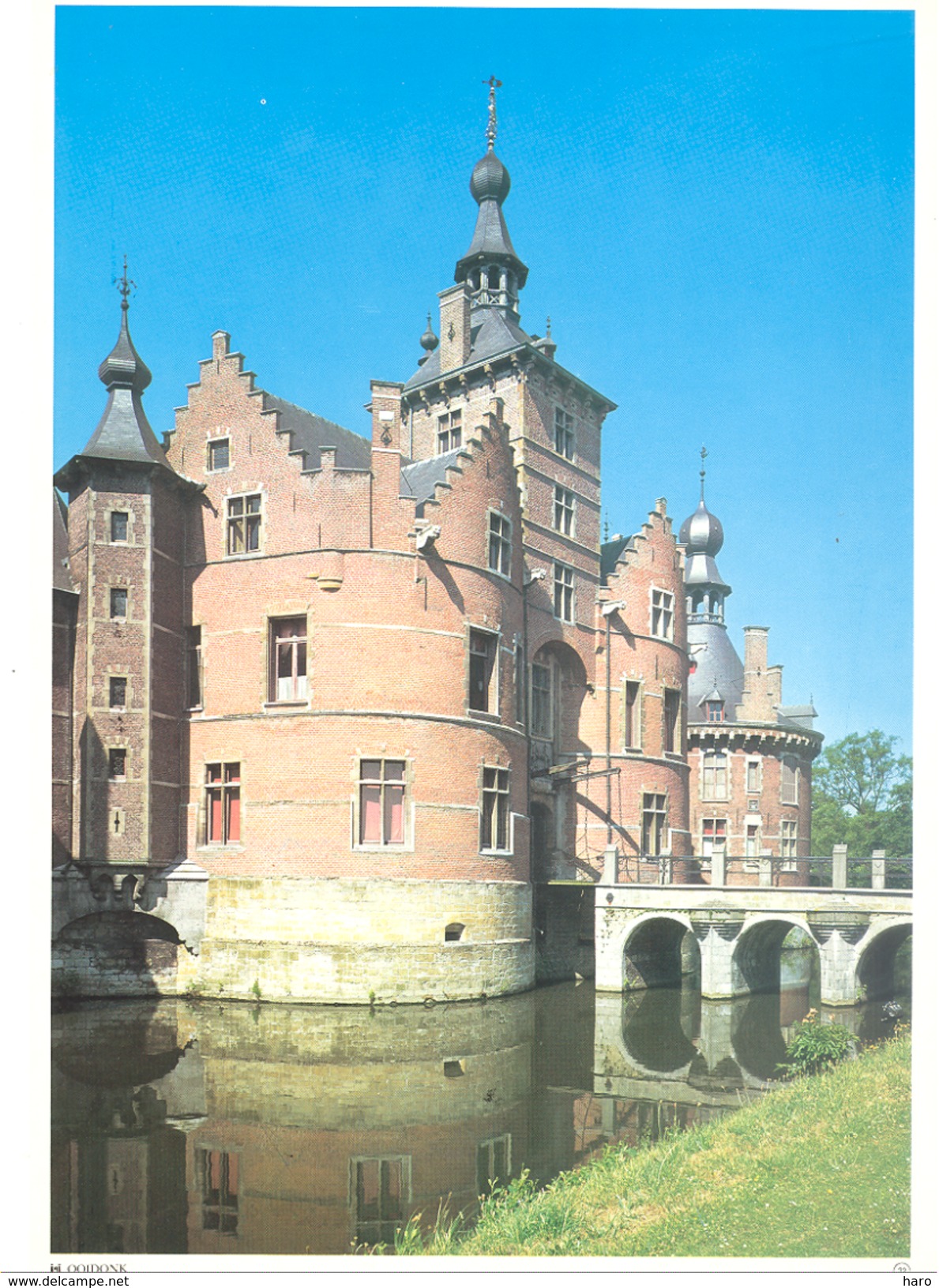 Photo ( Format A4) Du Château D'OOIDONK ( Deinze )  Fiche Didactique Au Verso - Edition ELF Carburant - Sammlungen