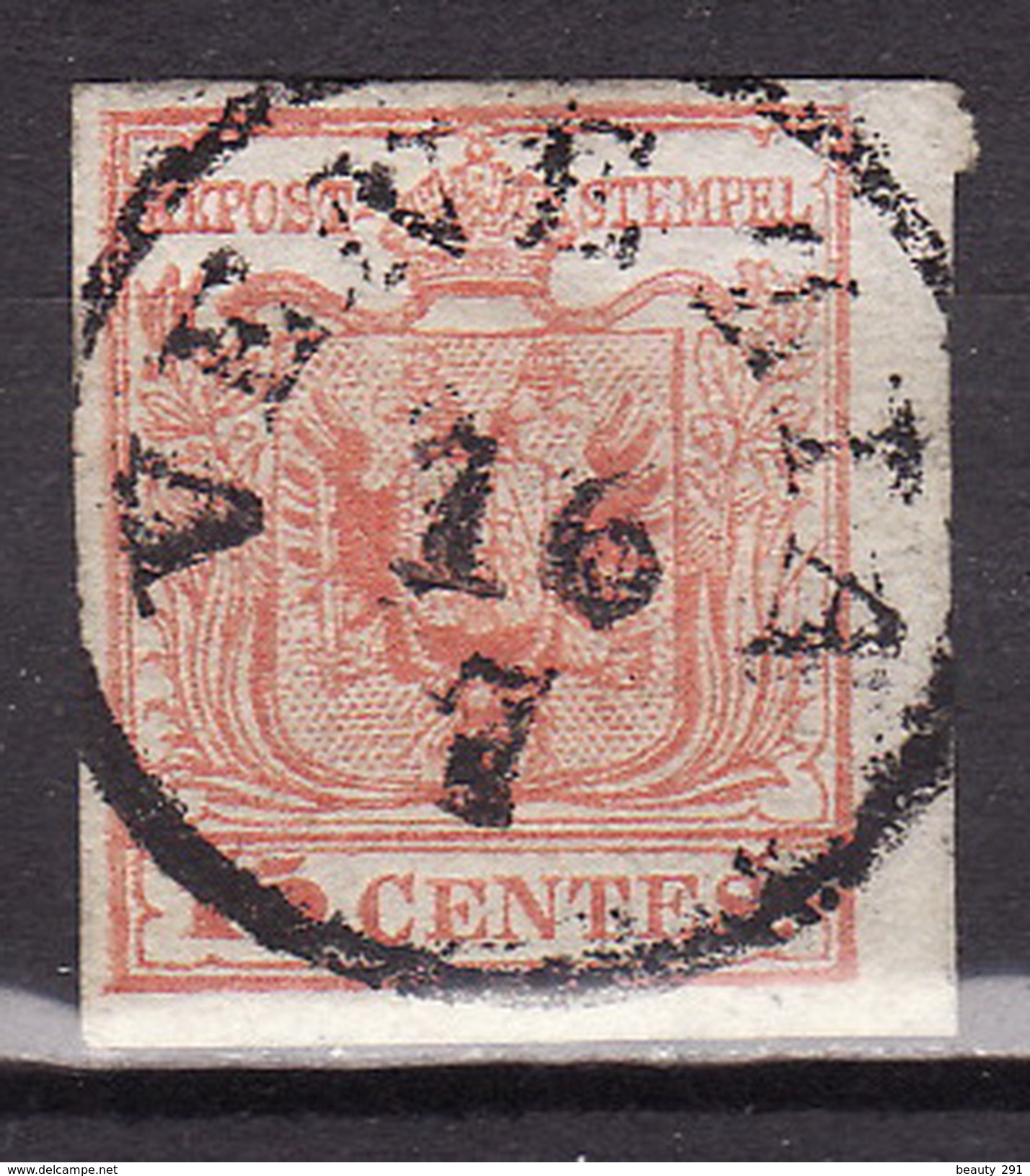 LOMBARDO VENETO 1850 - TIPO II 15 C - Lombardo-Vénétie