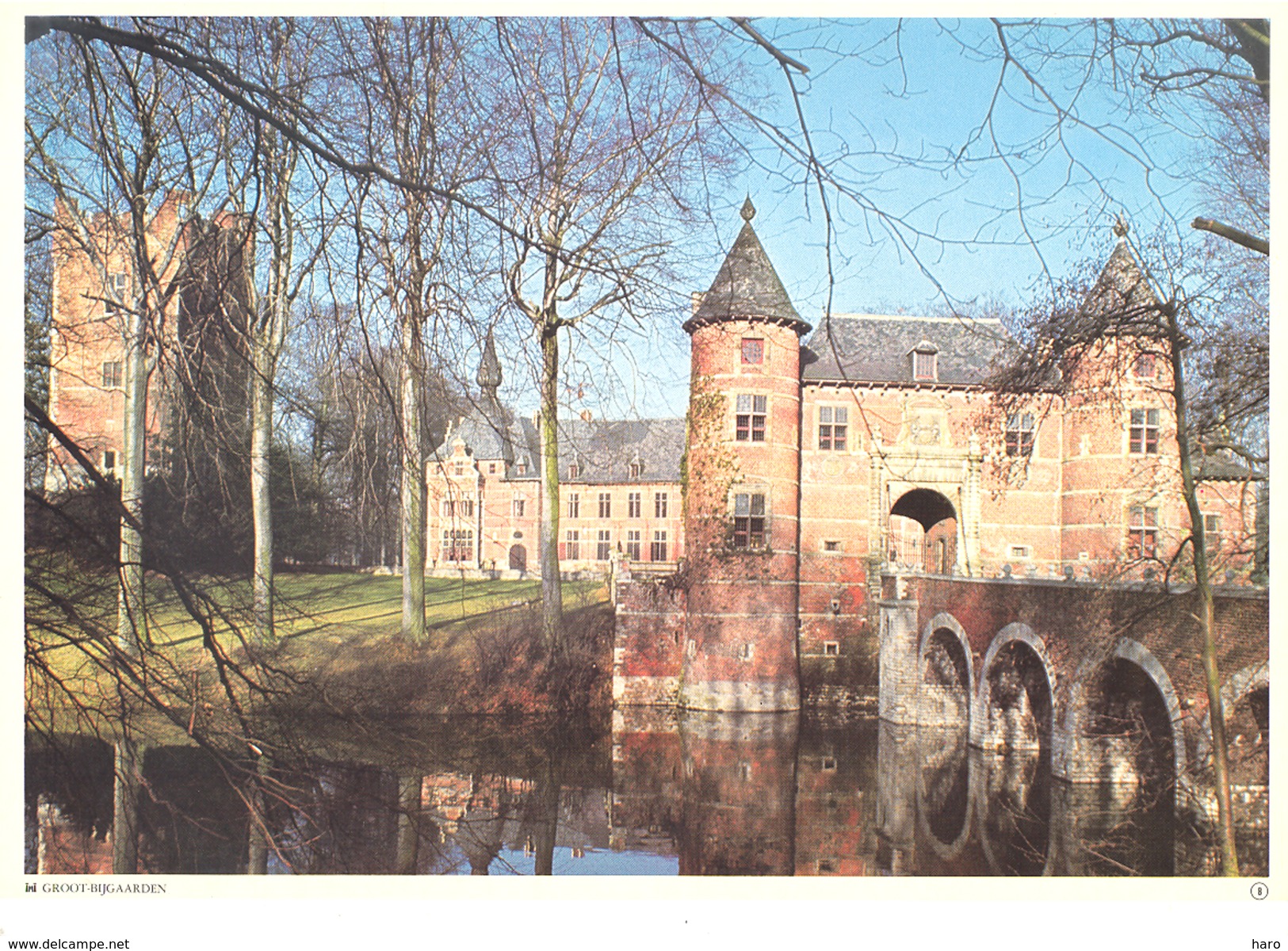 Photo ( Format A4) Du Château De GROOT - BIJGAARDEN -  Fiche Didactique Au Verso - Edition ELF Carburant - Sammlungen