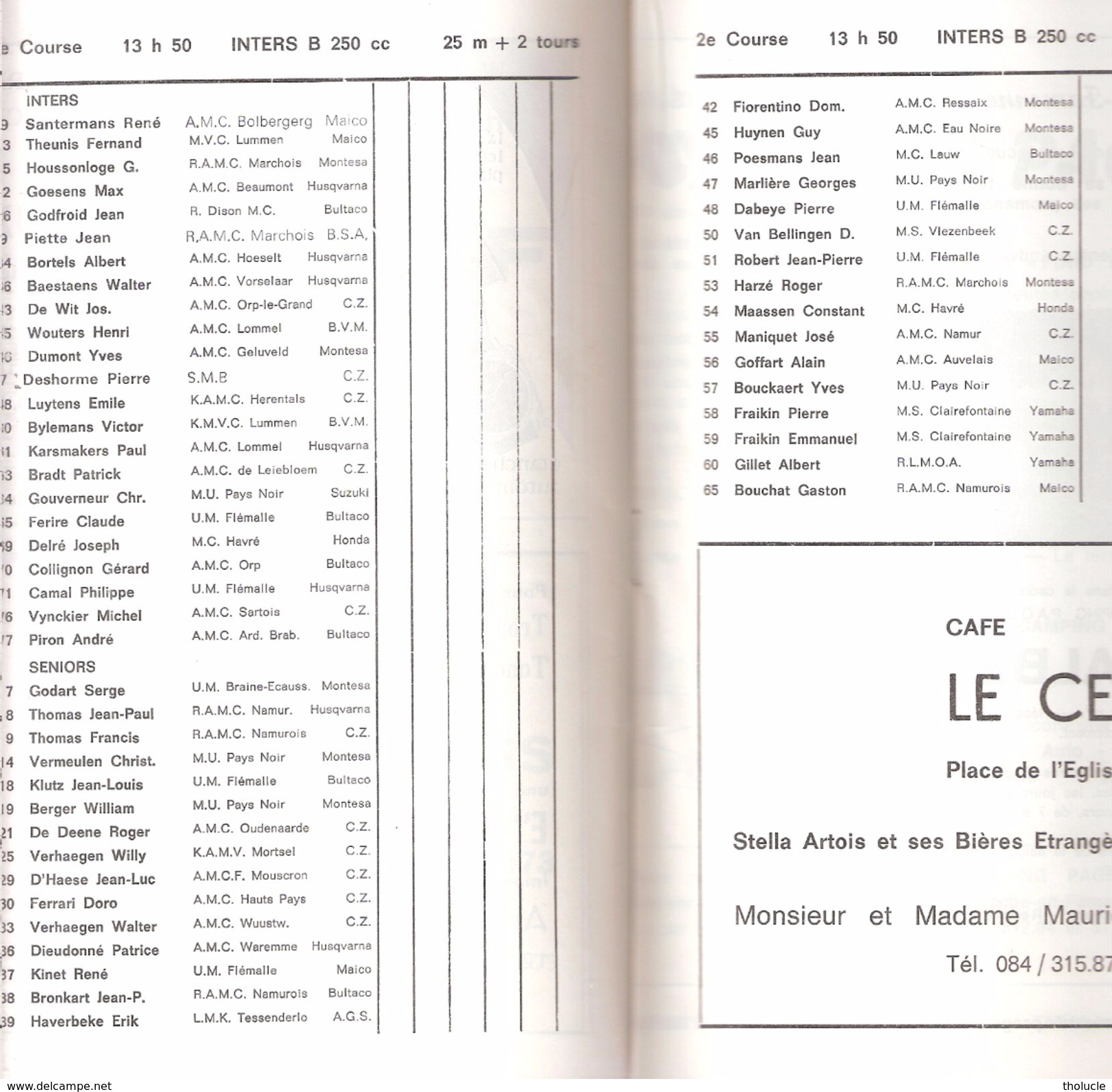 PROGRAMME OFFICIEL-1973- 32 ème MOTO CROSS INTERNATIONAL DE Marche-en Famenne-participants-Joël Robert-G.Rahier..... - Programas