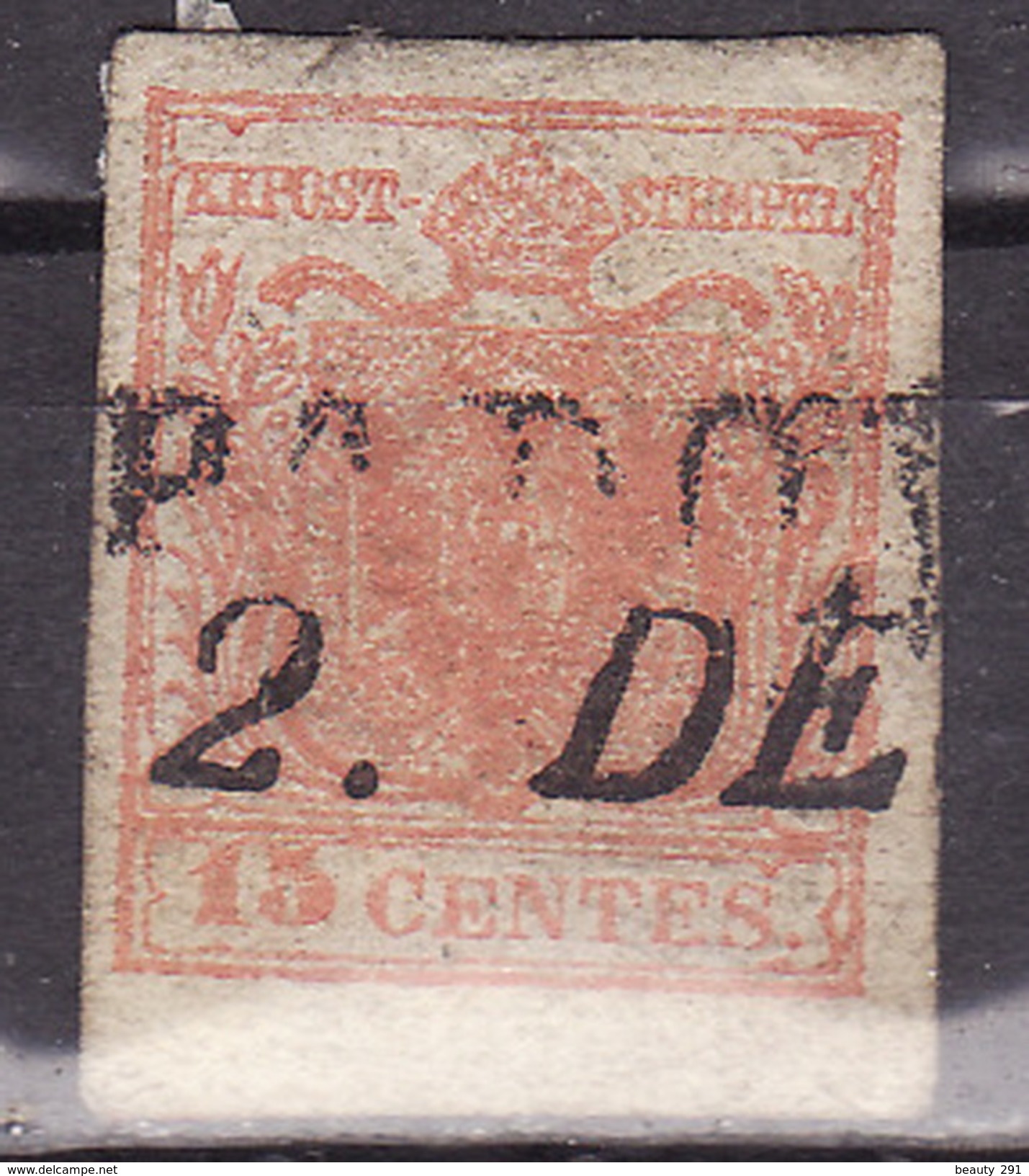LOMBARDO VENETO 1850 - TIPO II  15 C - Lombardy-Venetia