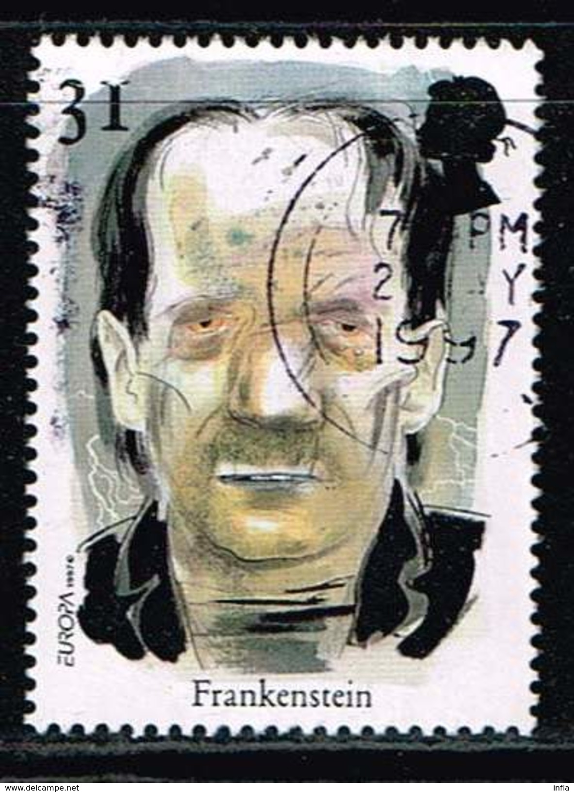 GB 1997, Michel# 1693 O    Tales And Legends (Europa C.E.P.T. 1997) : Europa - Frankenstein - Oblitérés