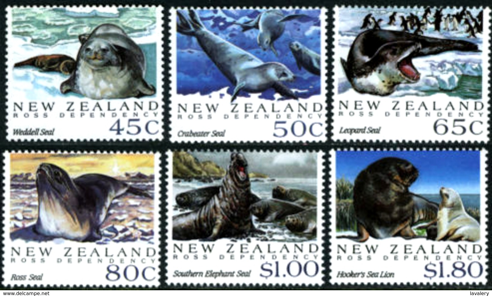 NEW ZEALAND ROSS DEPENDENCY 1992 Seals, Fauna MNH - Nuovi
