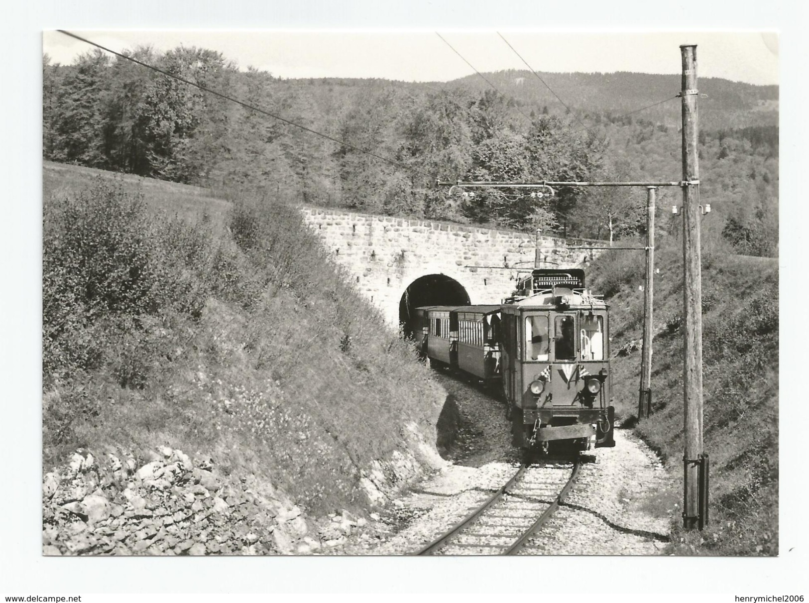 Suisse - Vaud Train Spécial A La Sortie Du Tunnel De Bassins 1974 Cpm - Bassins