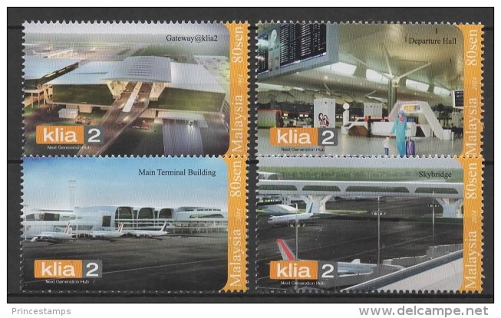 Malaysia (2014) - Set -  /   Airport - Aircraft - Airplane - Avion - Train - Trains - Aviones