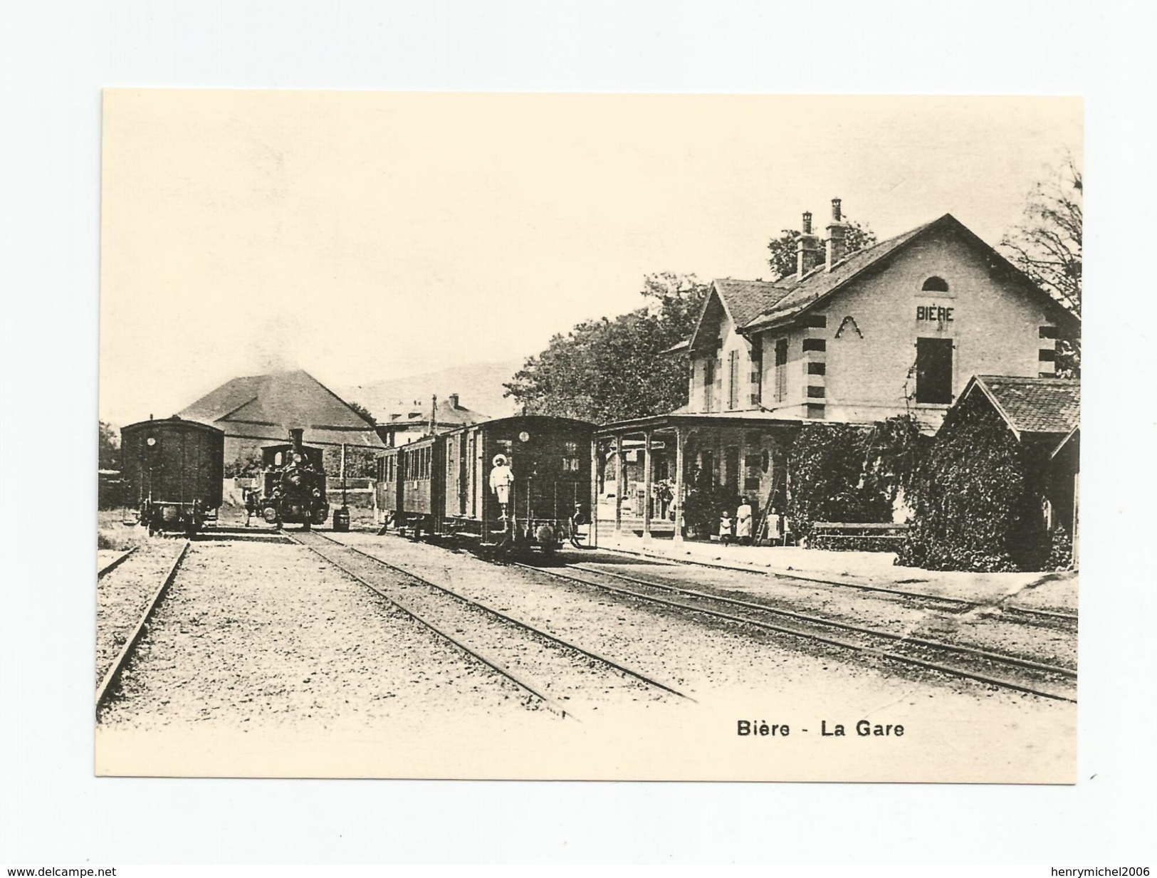 Suisse - Vaud Train Bière La Gare Cpm Repro - Bière