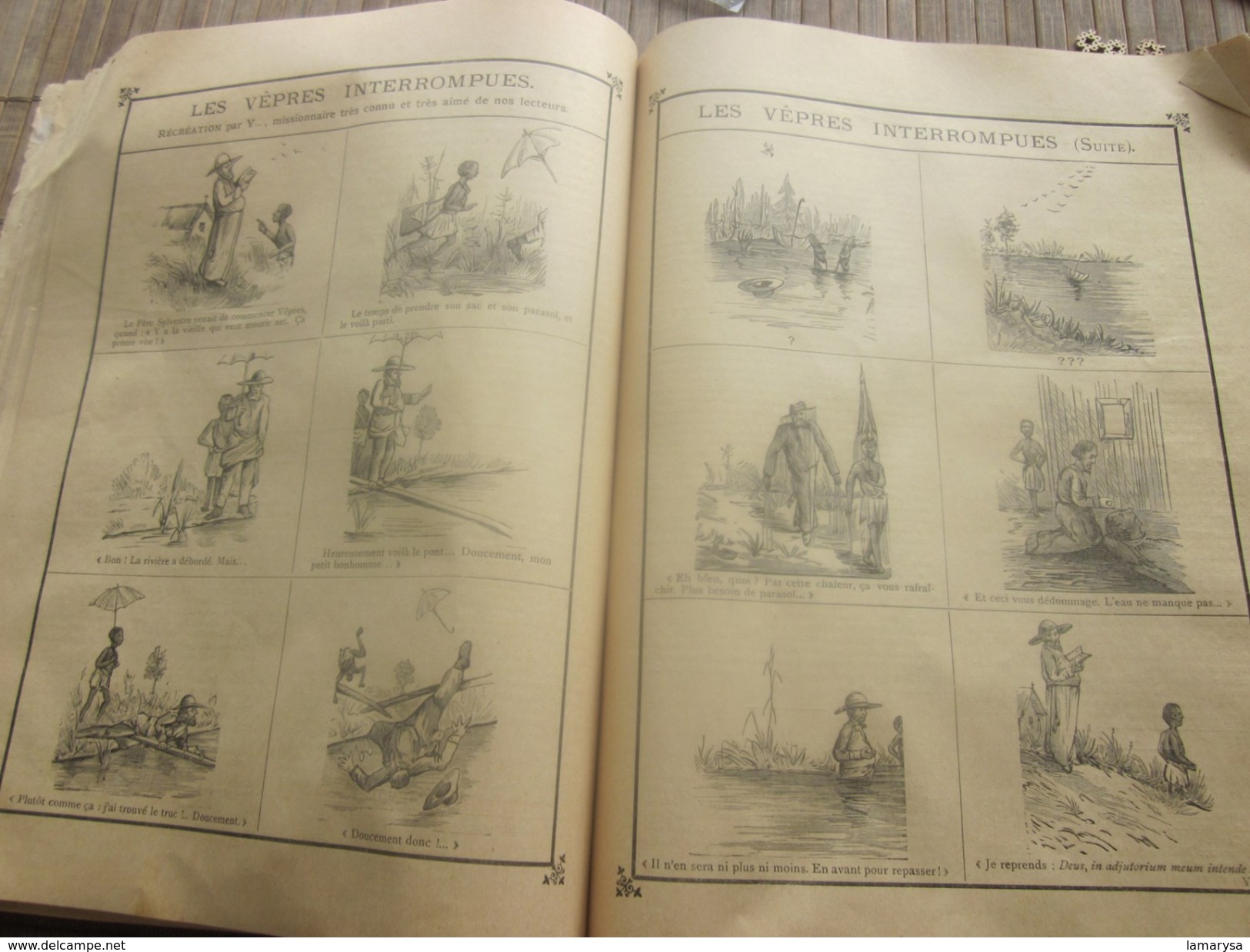 1895 ALMANACH DES MISSIONS BELLE ILLUSTRATIONS CHROMOS Réclames PUB  Religion Chrétienne Bureau Calendrier prosélytisme