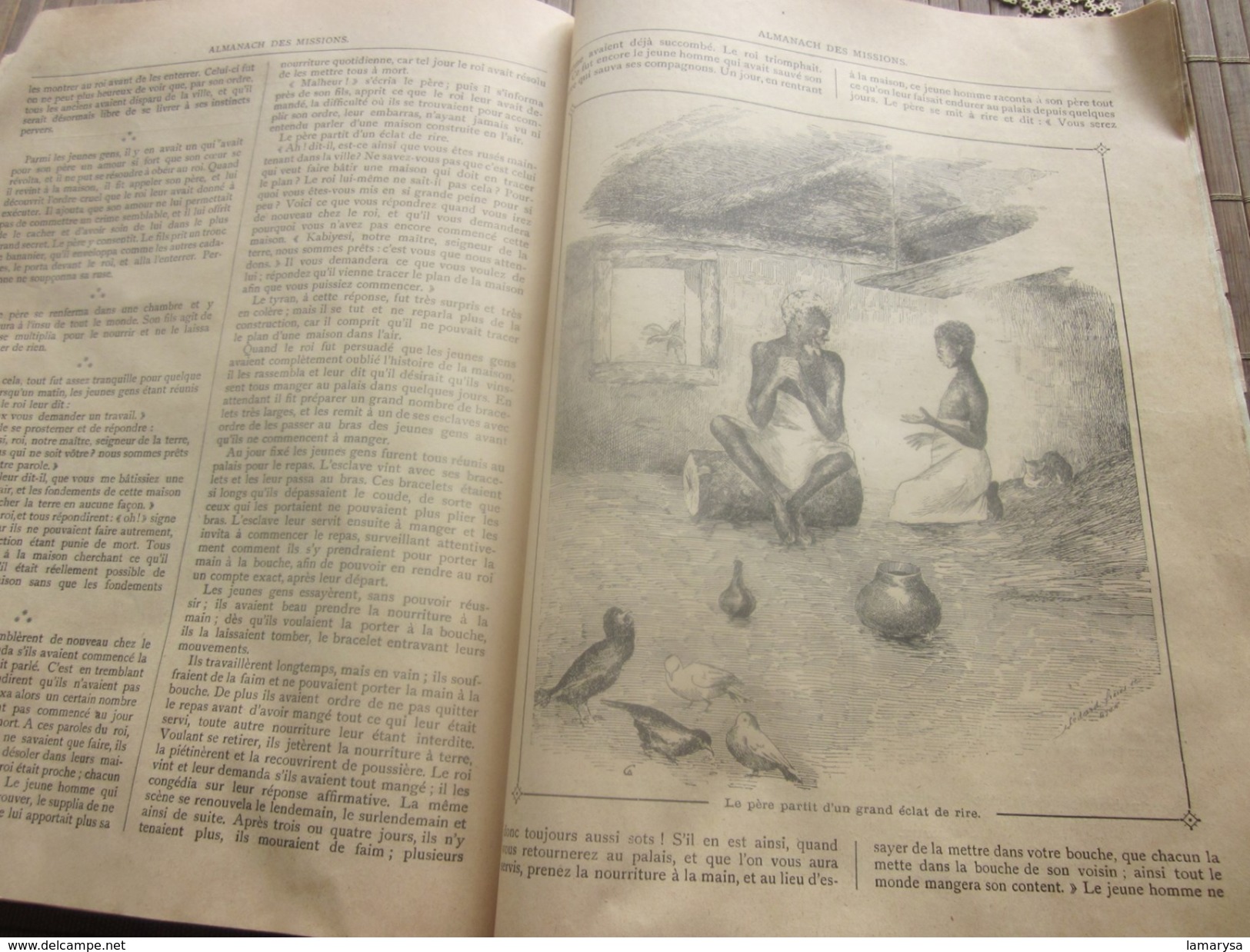 1895 ALMANACH DES MISSIONS BELLE ILLUSTRATIONS CHROMOS Réclames PUB  Religion Chrétienne Bureau Calendrier prosélytisme