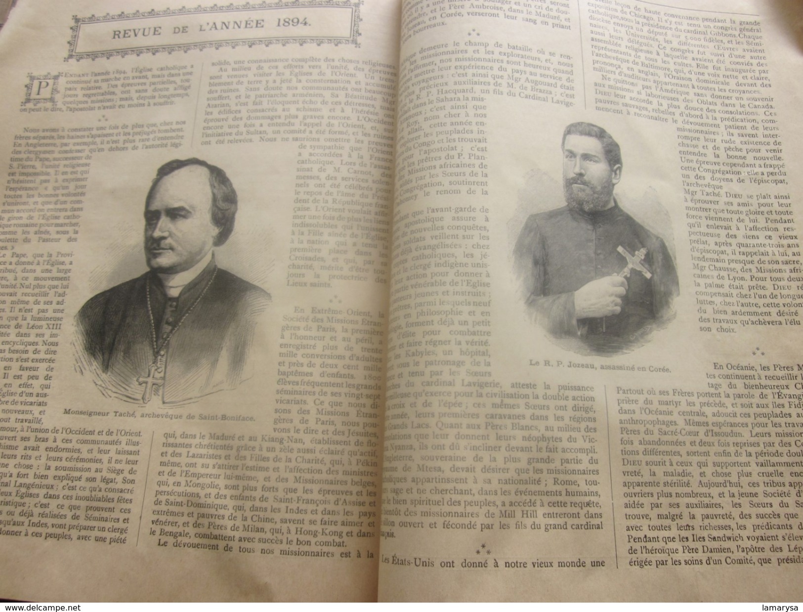 1895 ALMANACH DES MISSIONS BELLE ILLUSTRATIONS CHROMOS Réclames PUB  Religion Chrétienne Bureau Calendrier prosélytisme