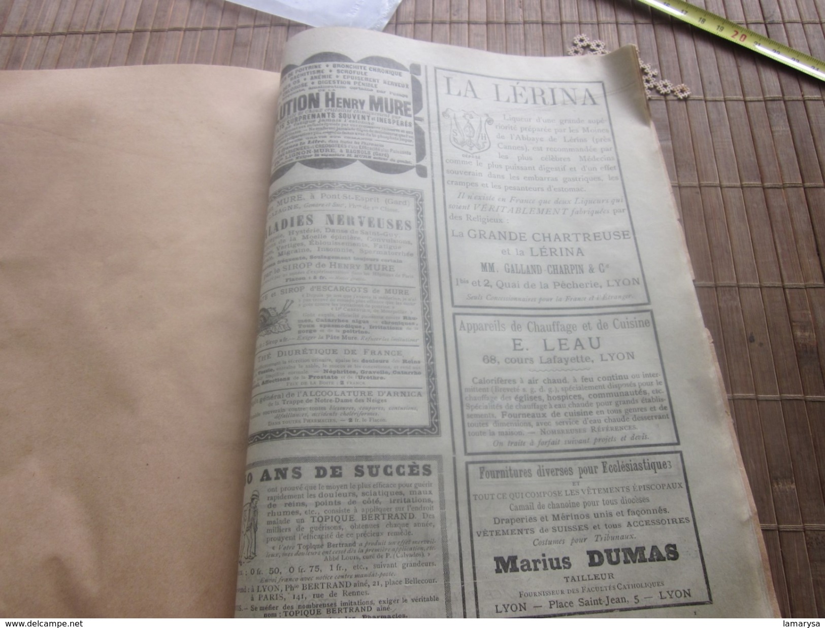 1895 ALMANACH DES MISSIONS BELLE ILLUSTRATIONS CHROMOS Réclames PUB  Religion Chrétienne Bureau Calendrier prosélytisme