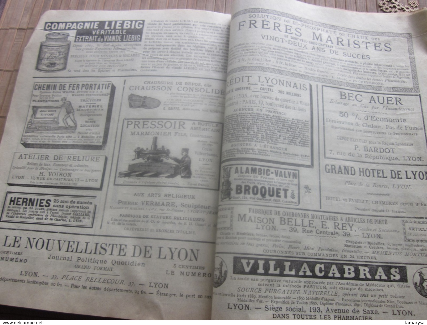 1895 ALMANACH DES MISSIONS BELLE ILLUSTRATIONS CHROMOS Réclames PUB  Religion Chrétienne Bureau Calendrier prosélytisme