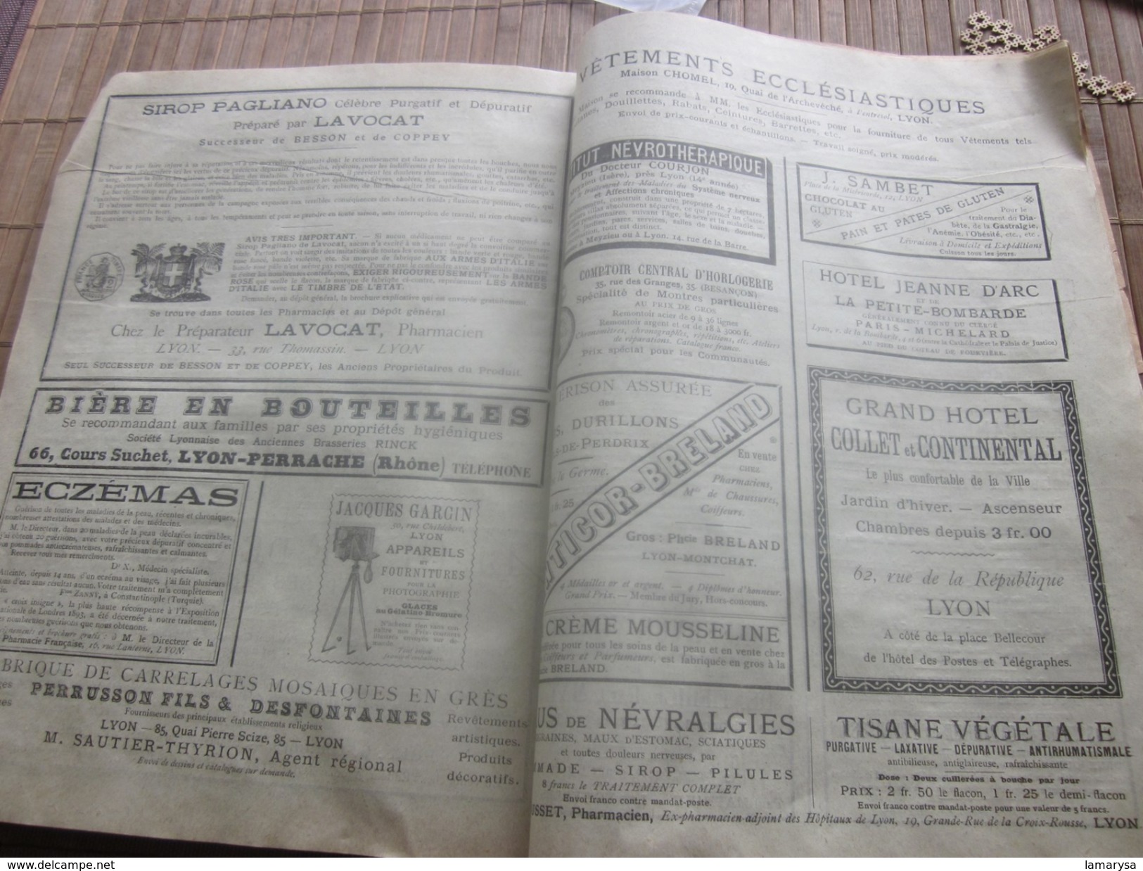 1895 ALMANACH DES MISSIONS BELLE ILLUSTRATIONS CHROMOS Réclames PUB  Religion Chrétienne Bureau Calendrier prosélytisme