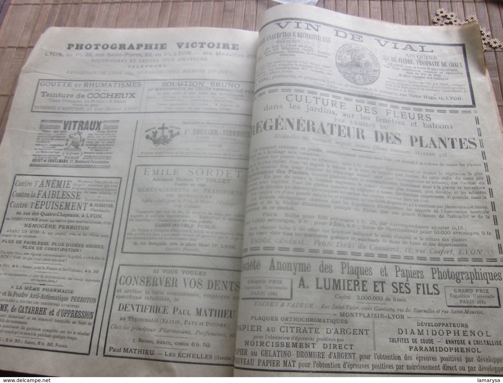 1895 ALMANACH DES MISSIONS BELLE ILLUSTRATIONS CHROMOS Réclames PUB  Religion Chrétienne Bureau Calendrier prosélytisme