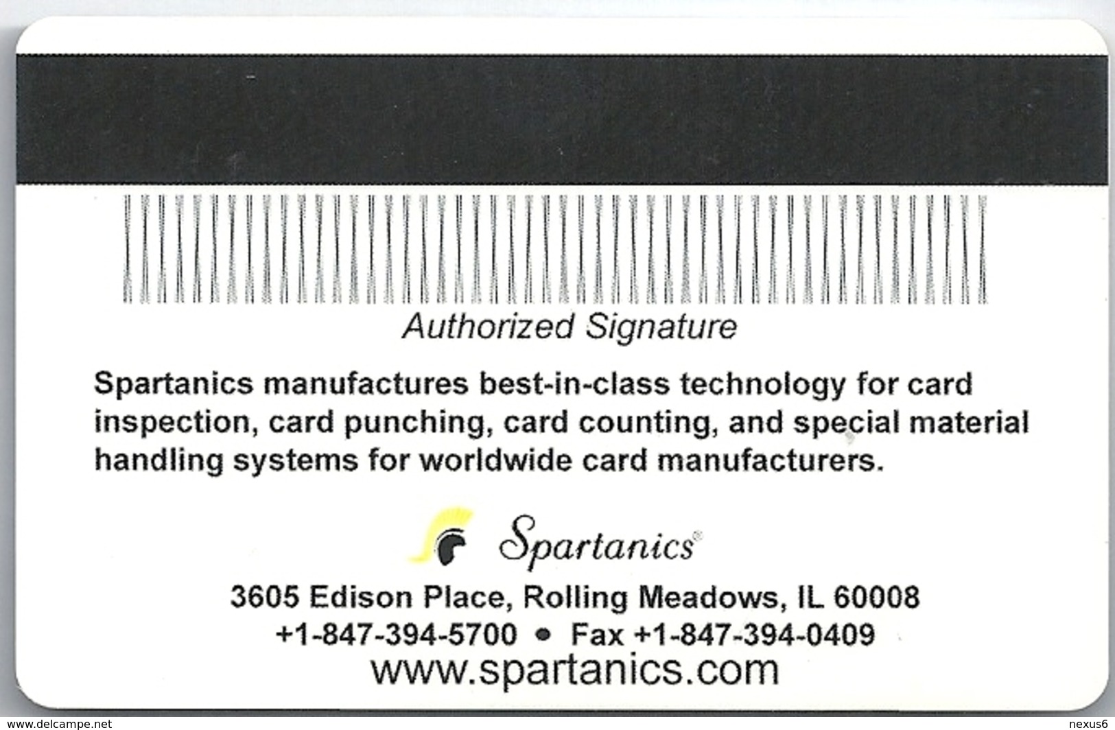 Spartanics Card Manufacturing Equipment Promo Card - Otros & Sin Clasificación