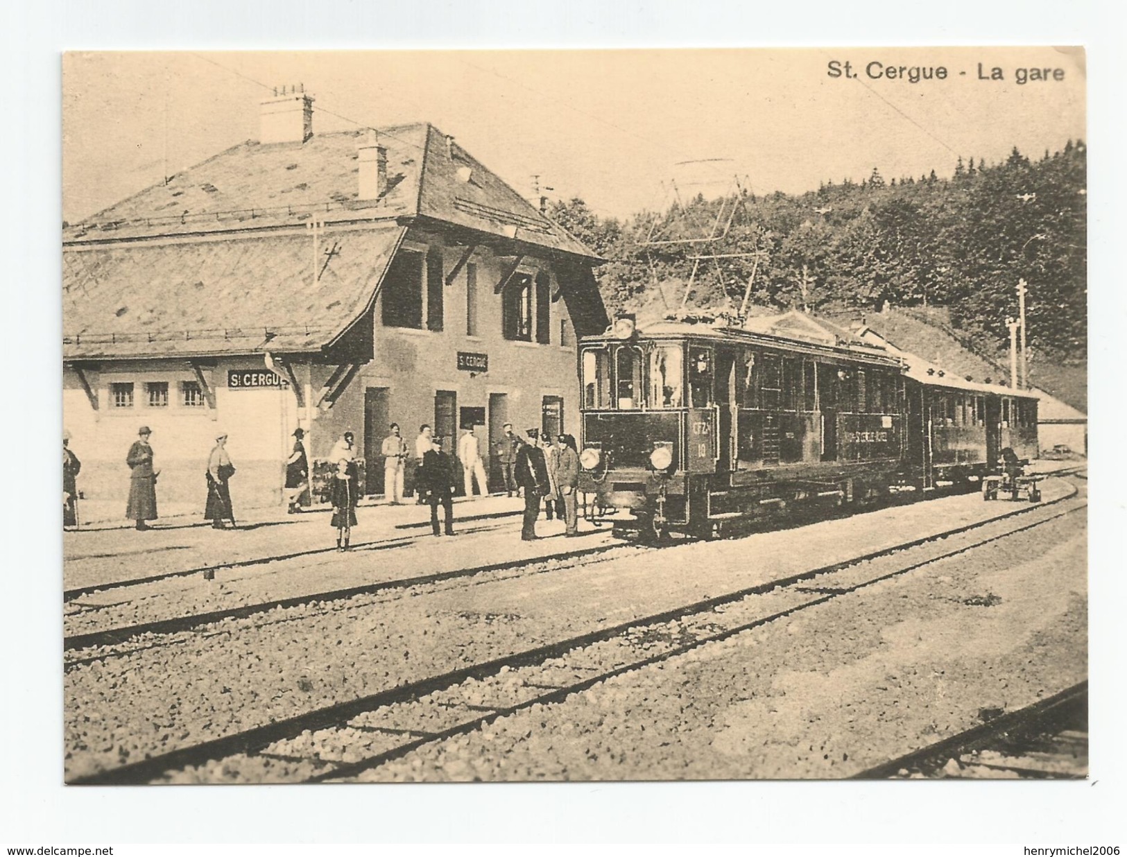 Suisse - Vaud Train A St Cergue La Gare Cpm Repro - Saint-Cergue