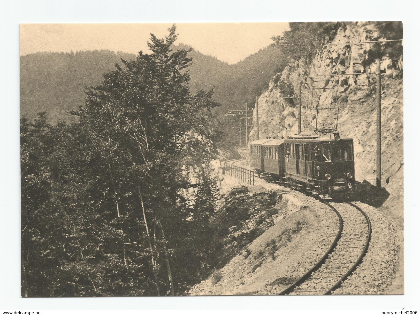 Suisse - Vaud Train Pour Nyon Près De St Cergue Au Début De L'exploitation  Cpm Repro - Nyon