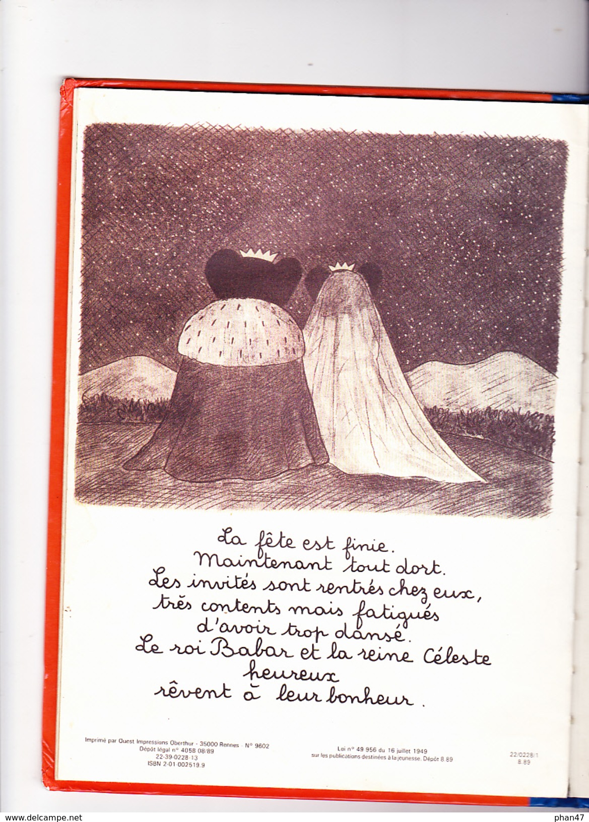 HISTOIRE DE BABAR Le Petit Eléphant, Jean De BRUNHOFF Editions Hachette 1989 - Hachette