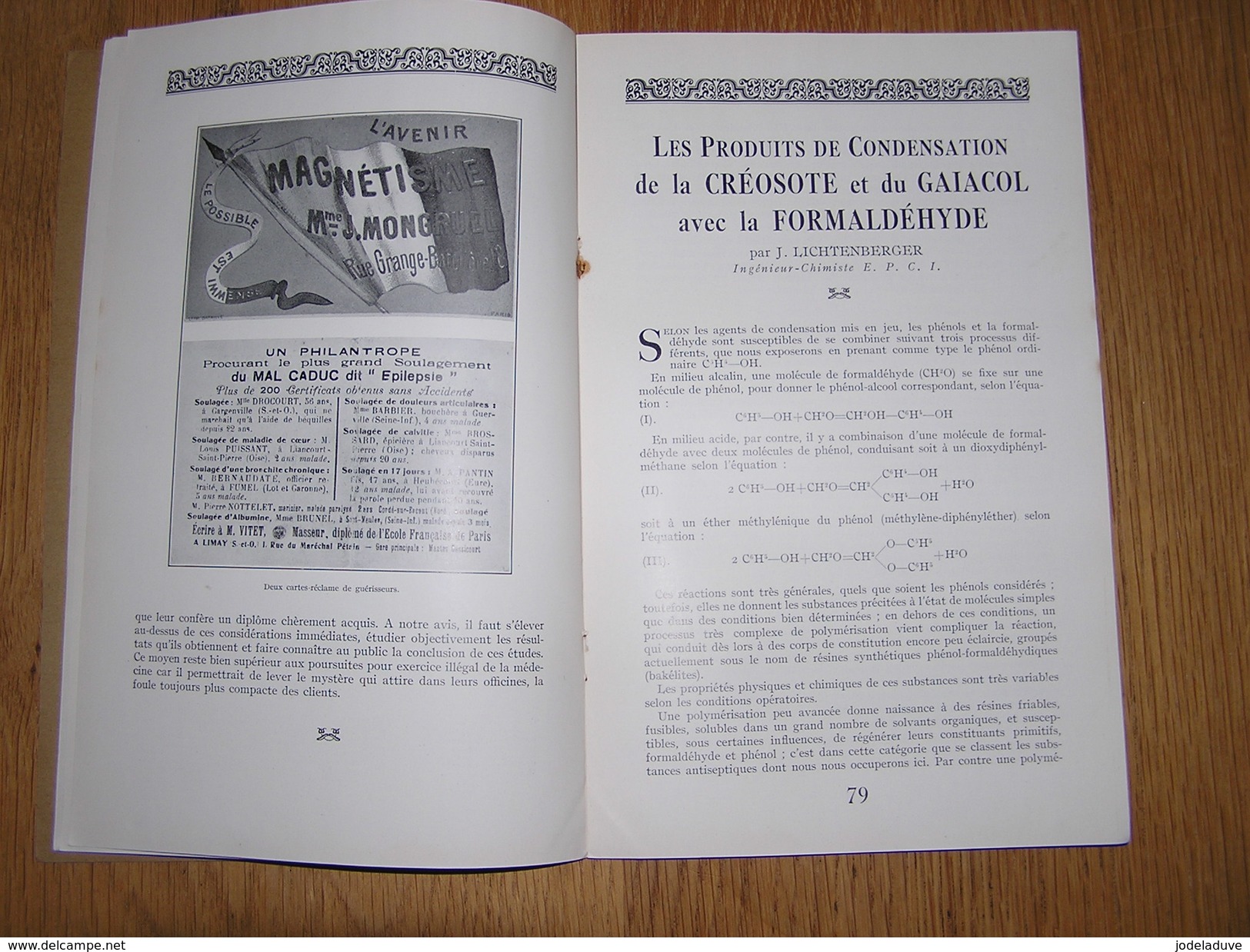 PRO MEDICO Revue N° 3 Année 1925 Lambiotte Médecine Clystère Guérisseurs d' Autrefois Médaille d' Occo Manne des Hébreux