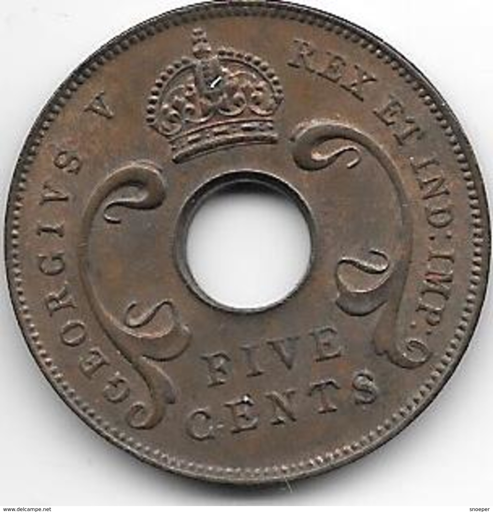 *East Africa 5 Cents 1925  Km 18  Xf+ - Britische Kolonie