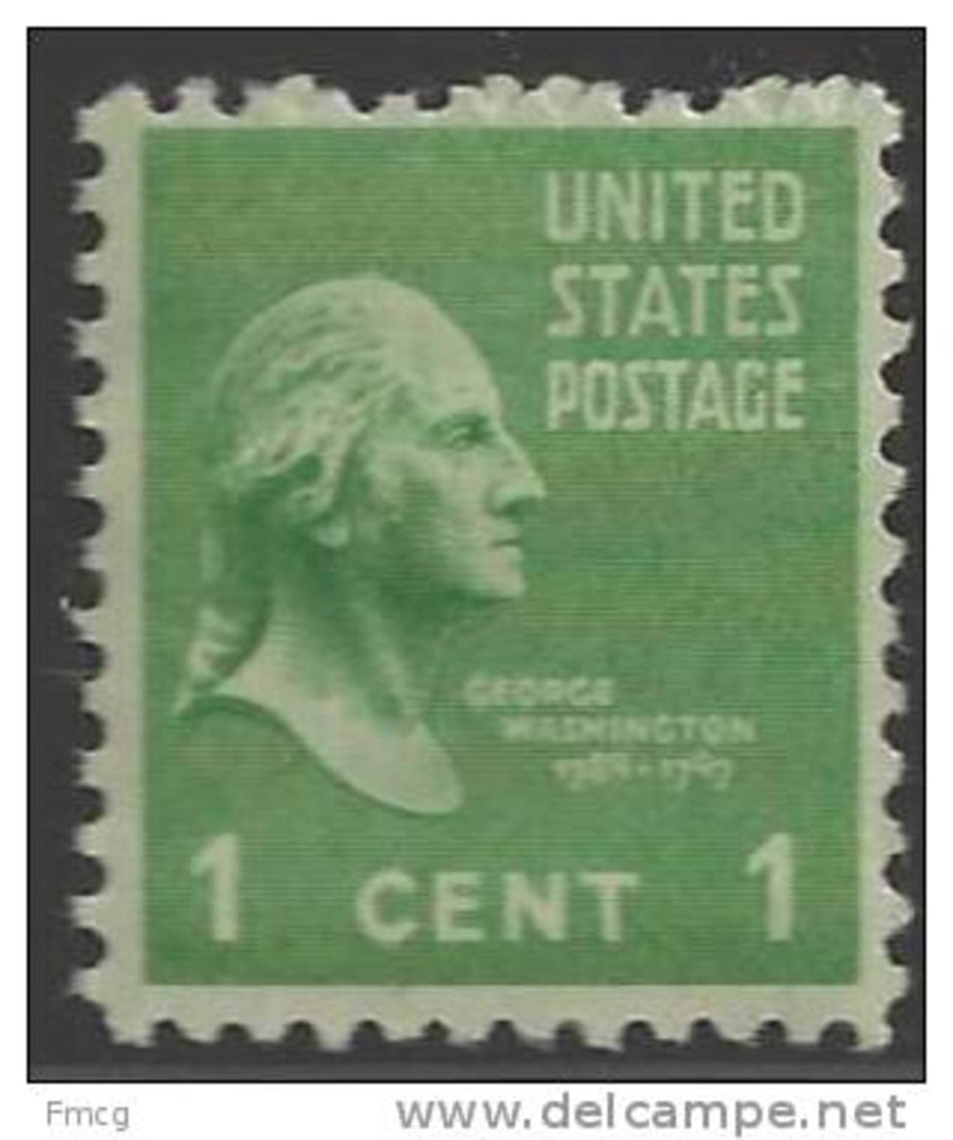 1938 Presidential Series, 1 Cent Washington Mint Never Hinged - Unused Stamps