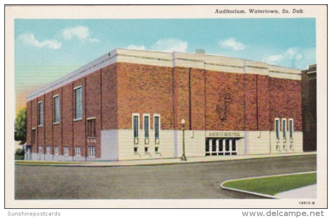 South Dakota Watertown The Auditorium Curteich - Watertown