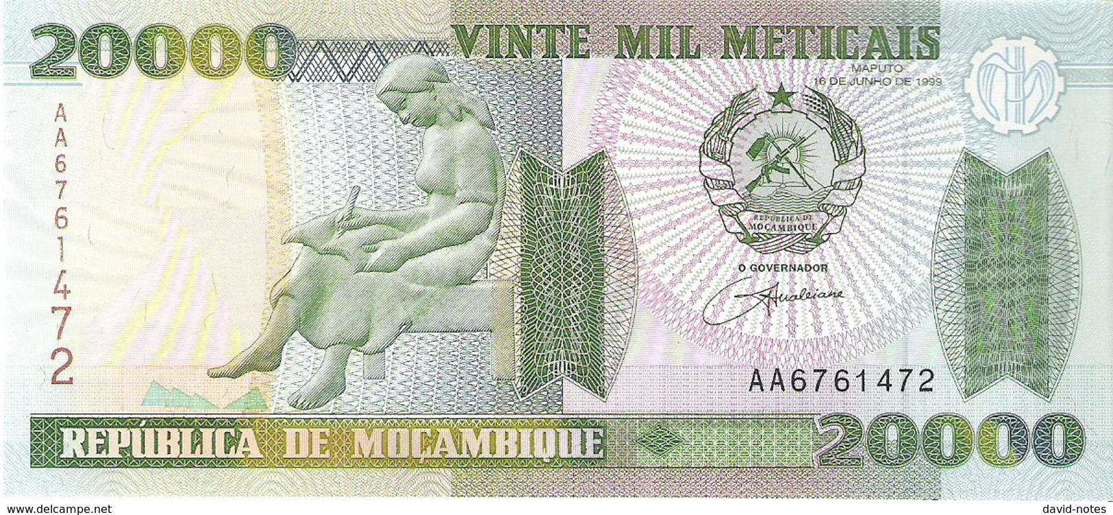 Mozambique - Pick 140 - 20.000 (20000) Meticais 1999 - Unc - Mozambique