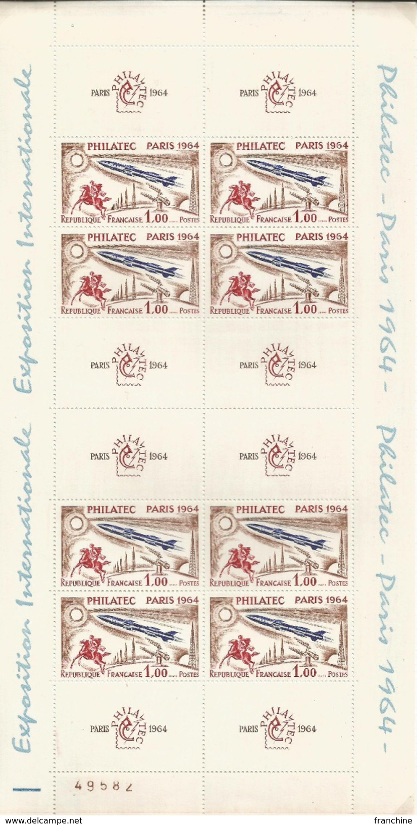 1964 - Yvert BLOC  N° 6  ** (MNH) -  PHILATEC  PARIS  1964 - IMPECCABLE - Mint/Hinged
