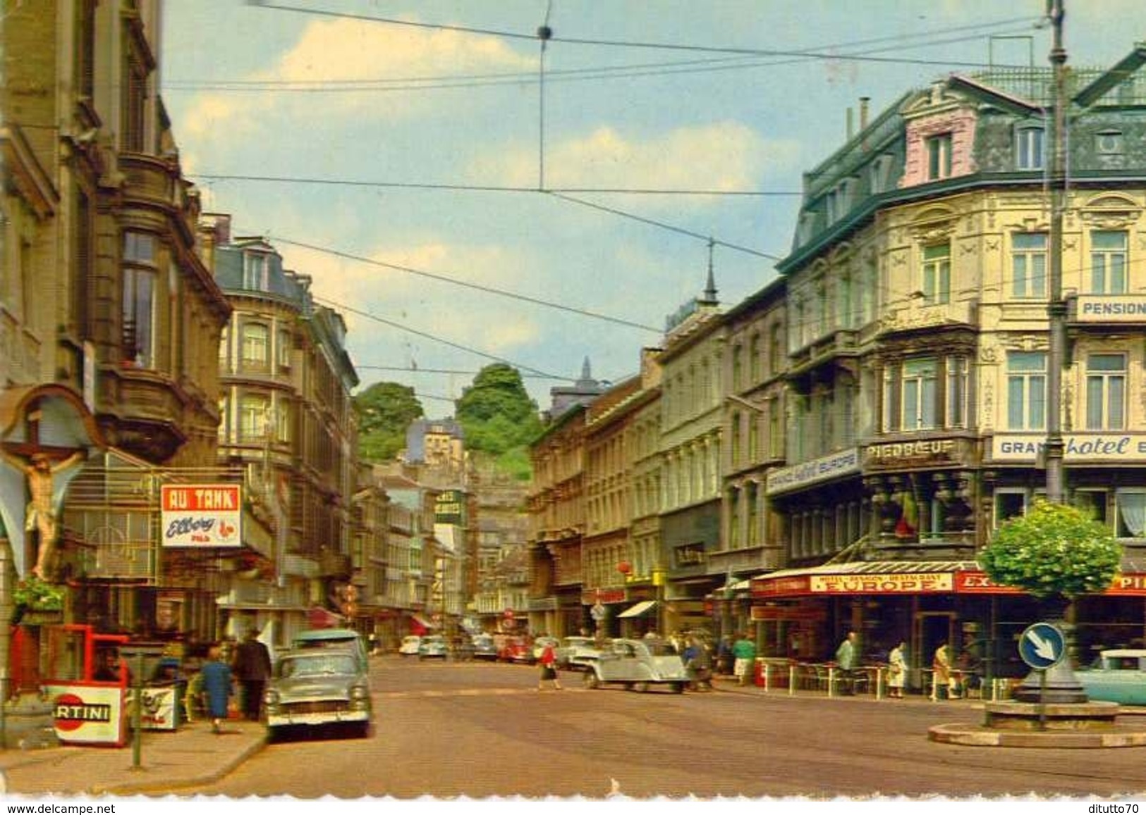 Verviers - Place Verte Et Rue Du Pont St Laurent - Groenplaats En St Laotentsbrugstraat - 2051 - Formato Grande Viaggiat - Verviers