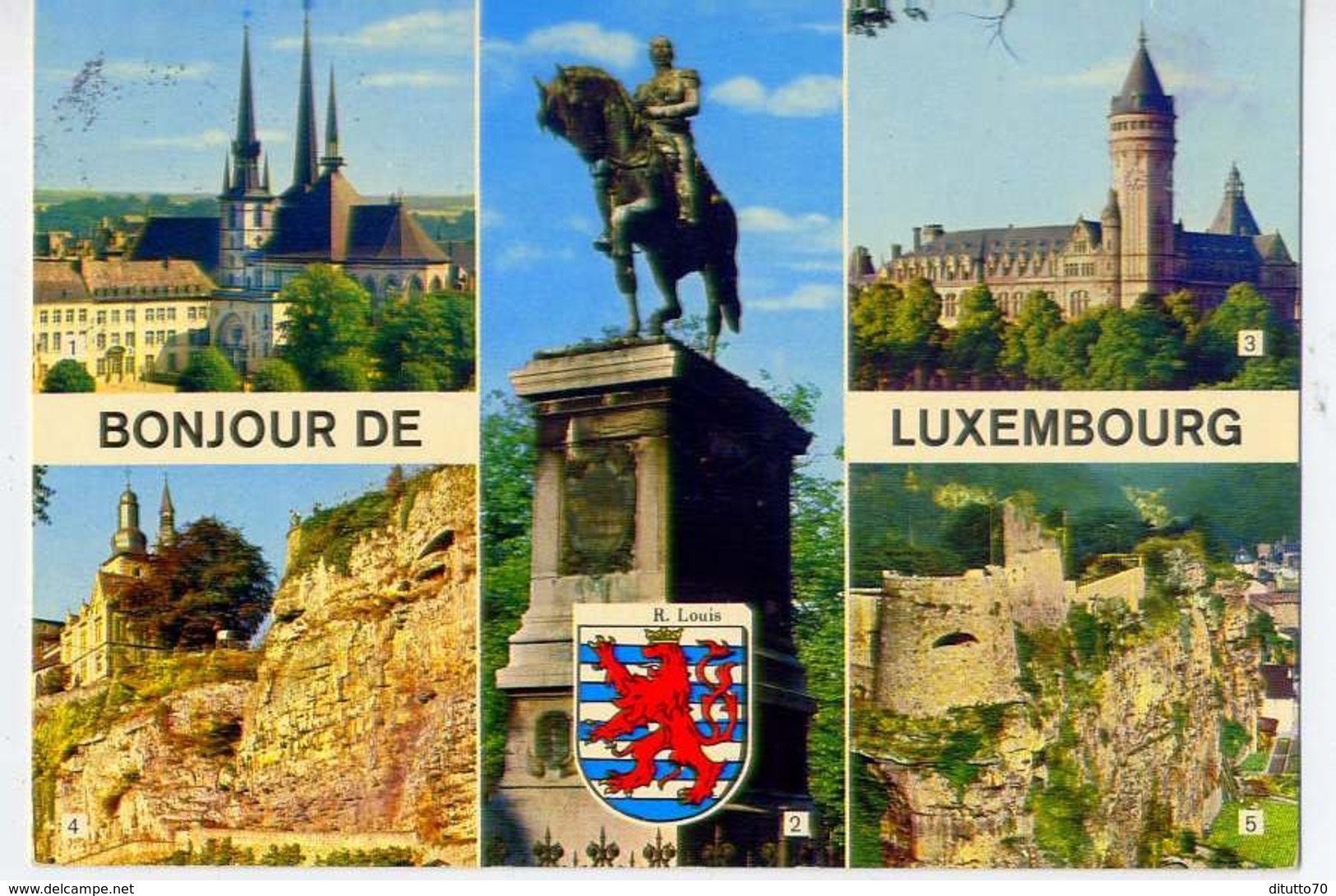 Bonjour De Luxembourg - 107 - Formato Grande Viaggiata Mancante Di Affrancatura &ndash; E1 - Sonstige & Ohne Zuordnung