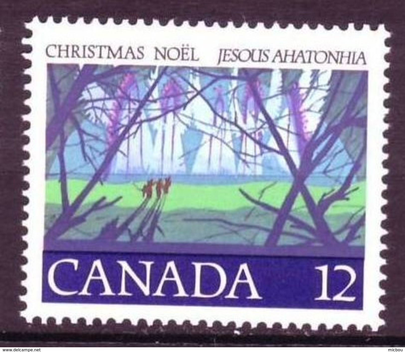 Canada, 1977, #742, Noël Chez Les Indiens D´amériques, Ange, Amérindiens, Amerindian, Christmas, Angel - American Indians